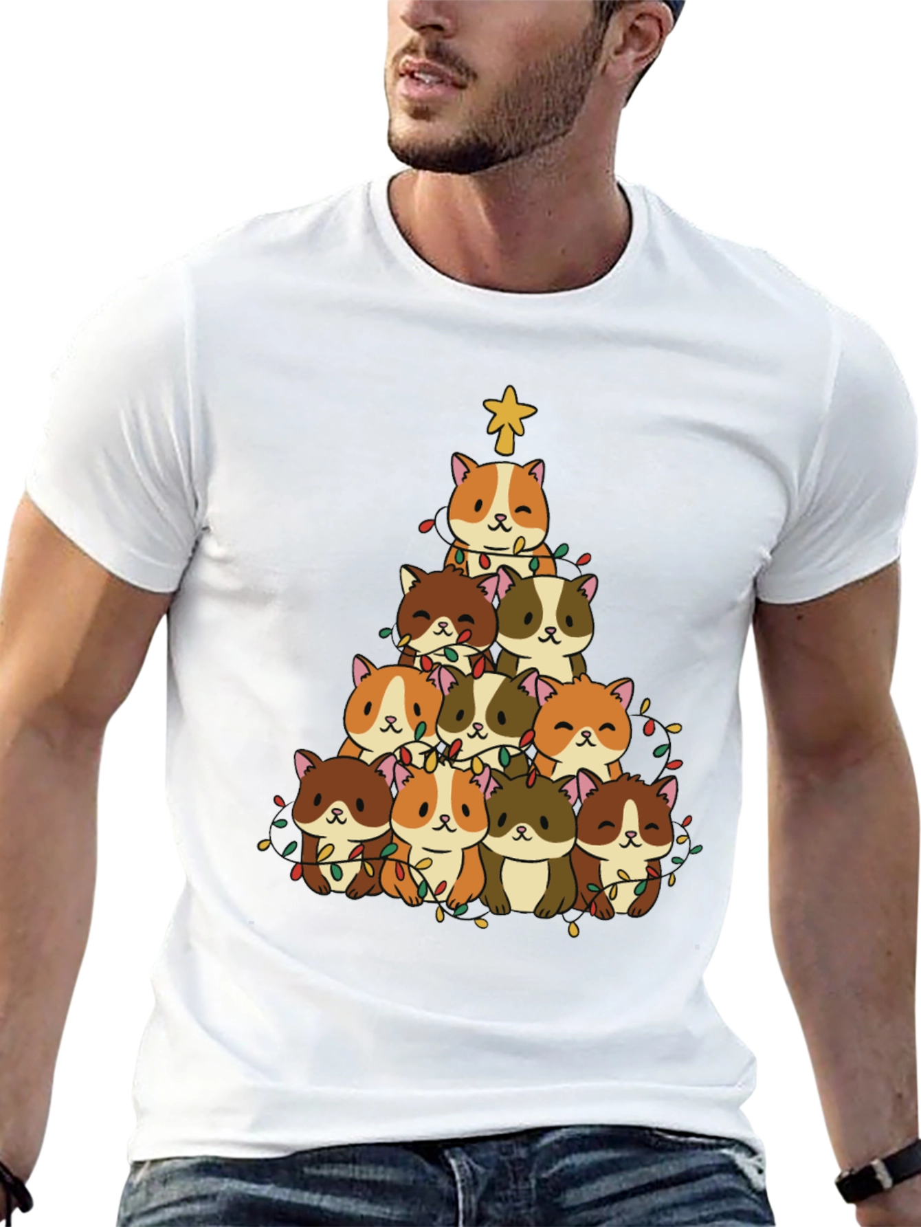 Cute Hamster Christmas Tree T-Shirt