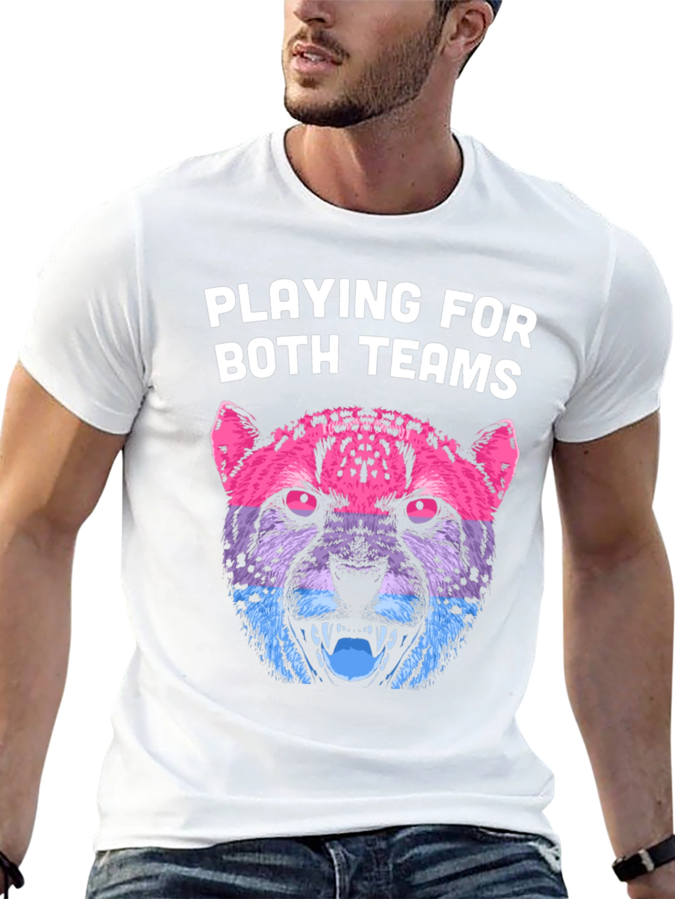 Playing for Both Teams Cheetah Graphic Tee