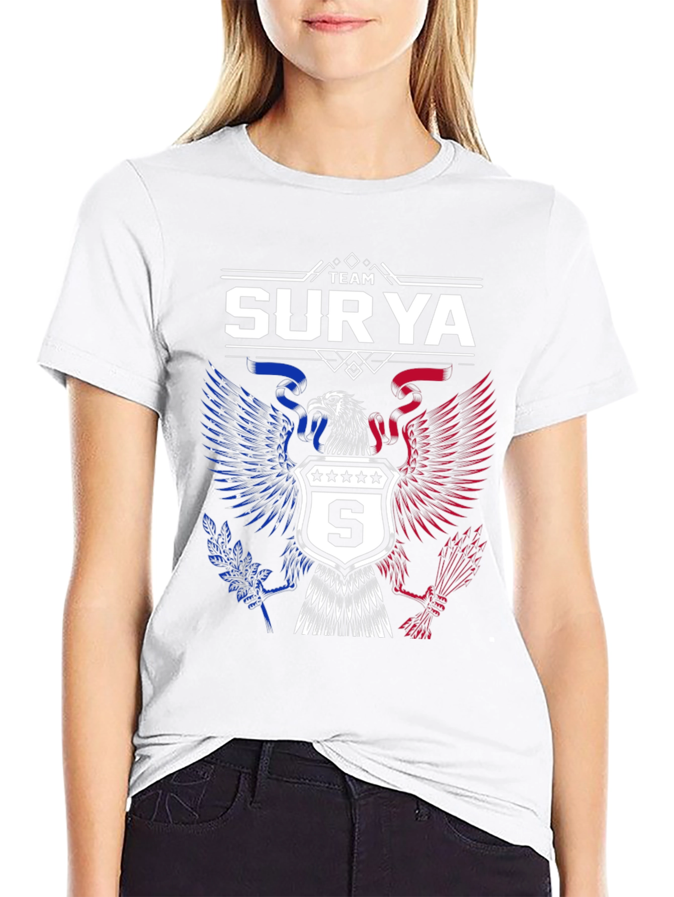 Team Surya Eagle Crest Graphic T-Shirt