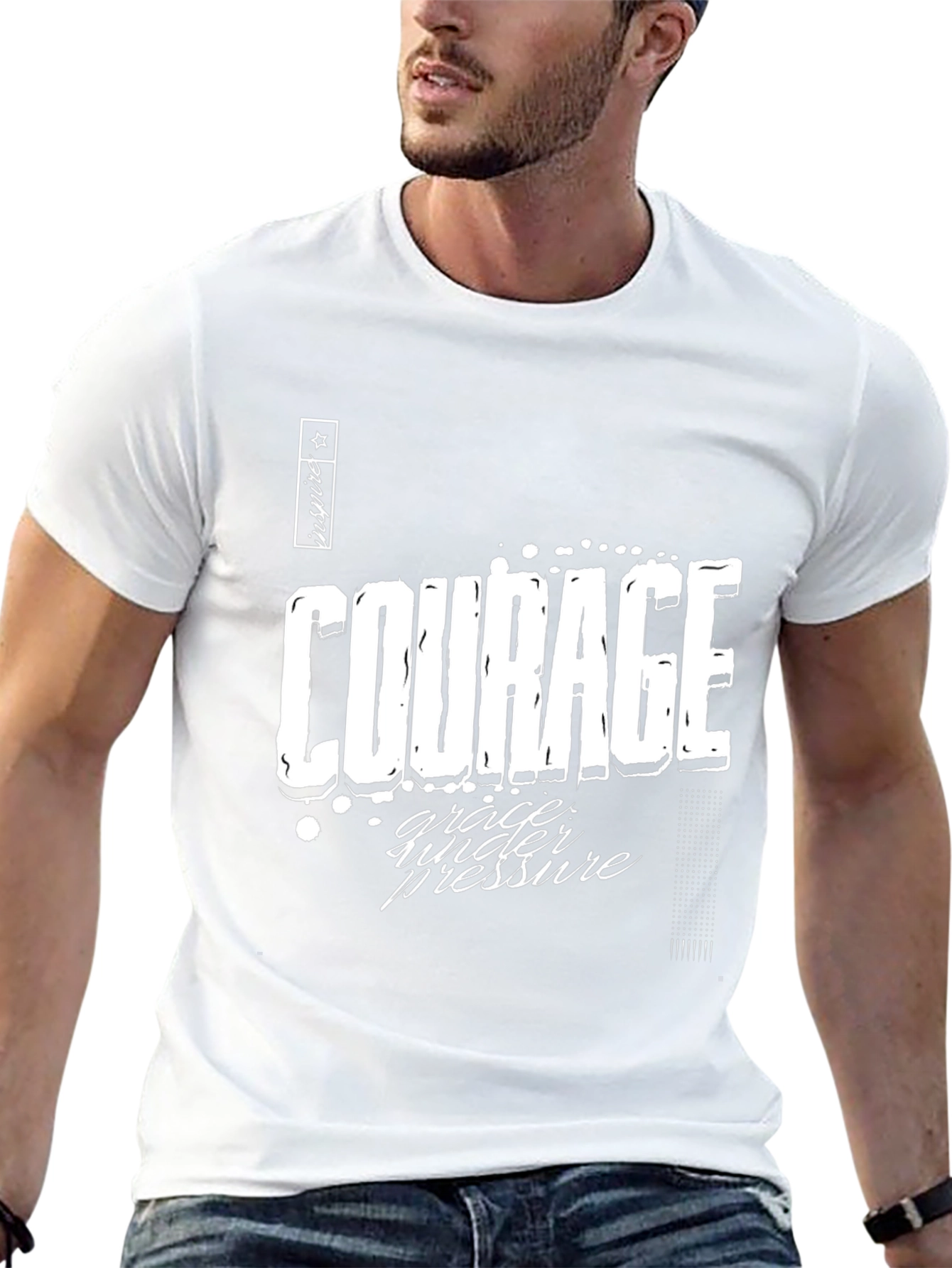 Courage & Grace Graphic Tee - Black Casual T-Shirt