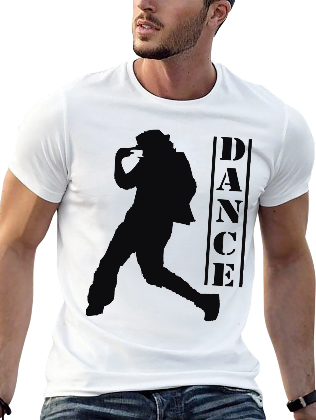 Black Dance Silhouette Graphic T-Shirt
