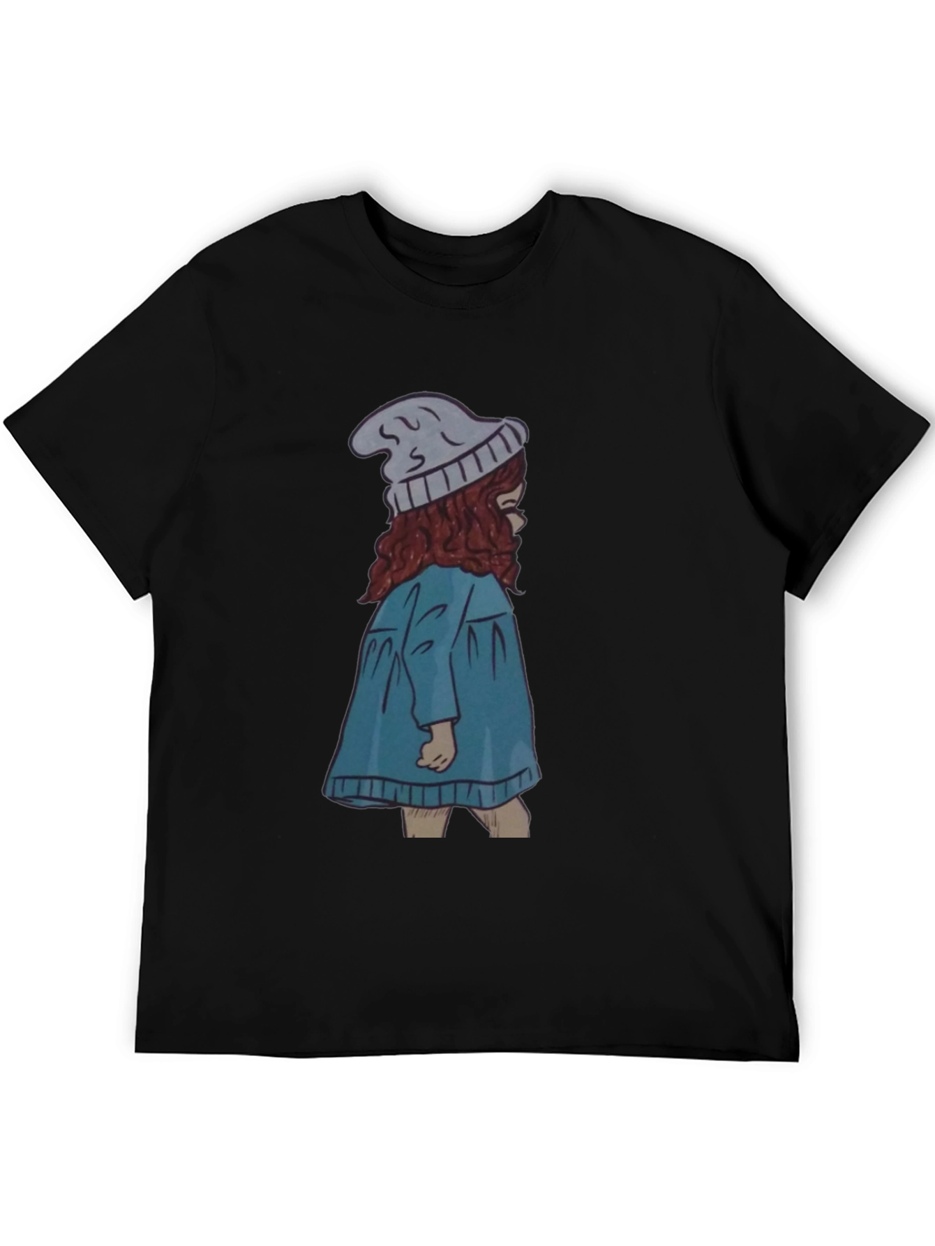 Unique Graphic Print Black T-Shirt