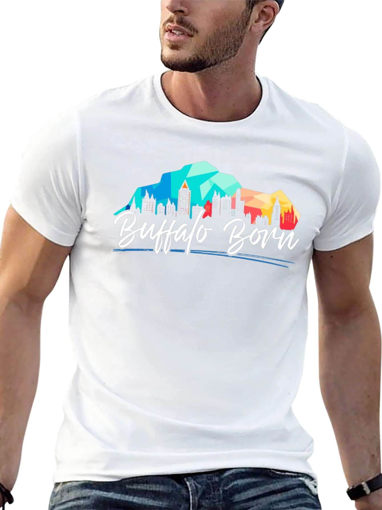 Buffalo Born Graphic Tee - Black Cotton T-Shirt