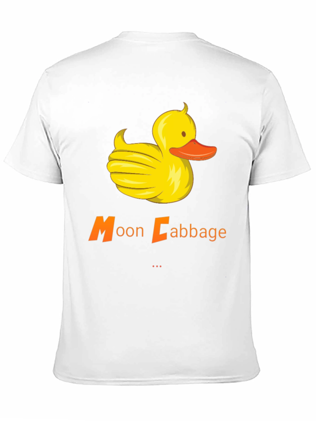 Moon Cabbage Duck Graphic T-Shirt - Black