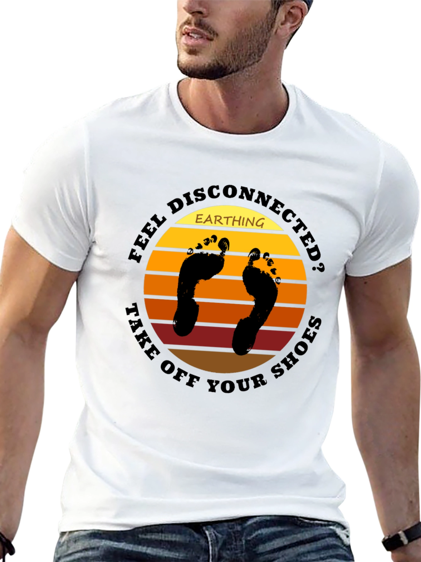 Earthing T-Shirt: Feel Disconnected? Go Barefoot!