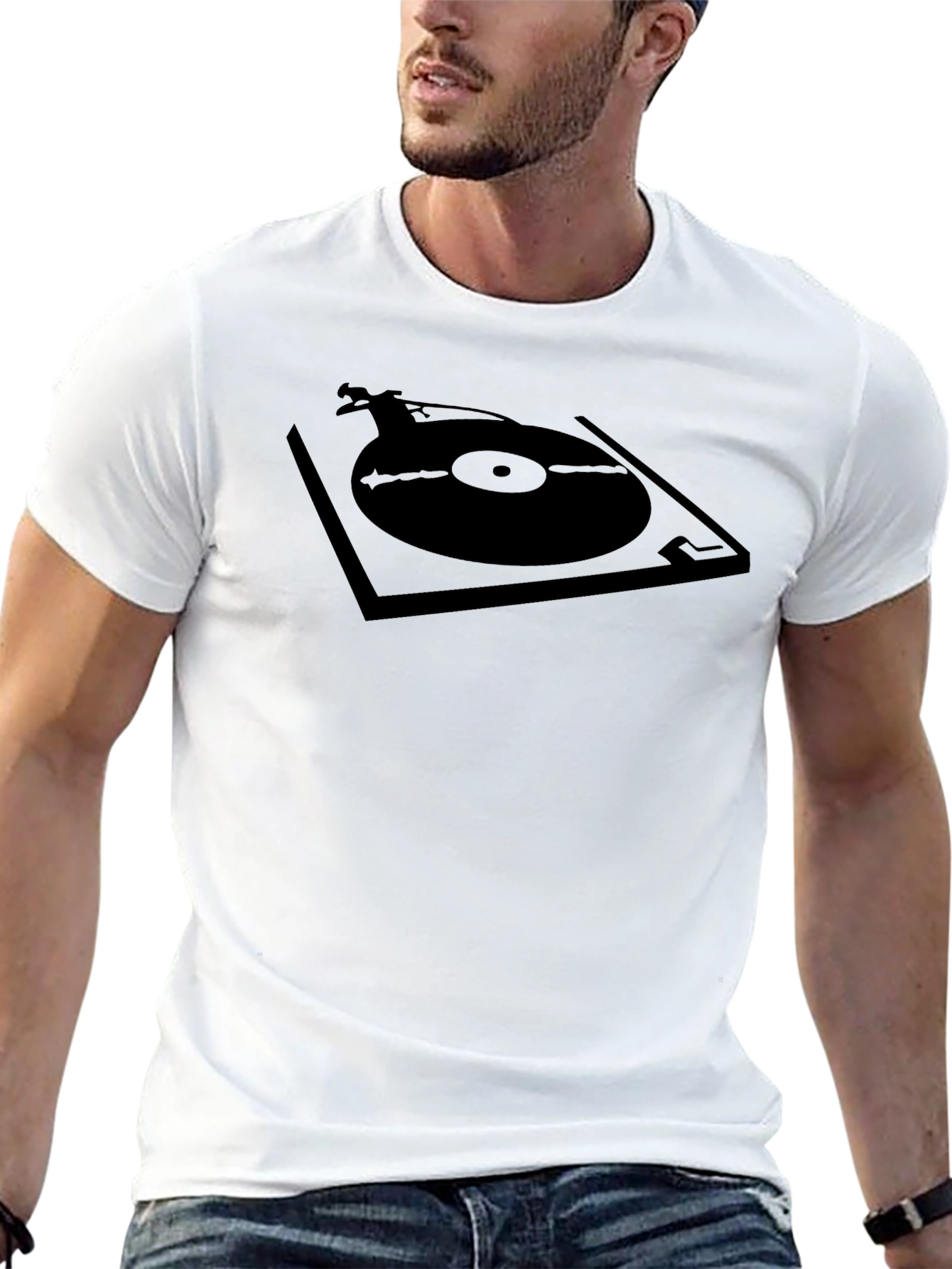 Turntable Graphic T-Shirt - Black