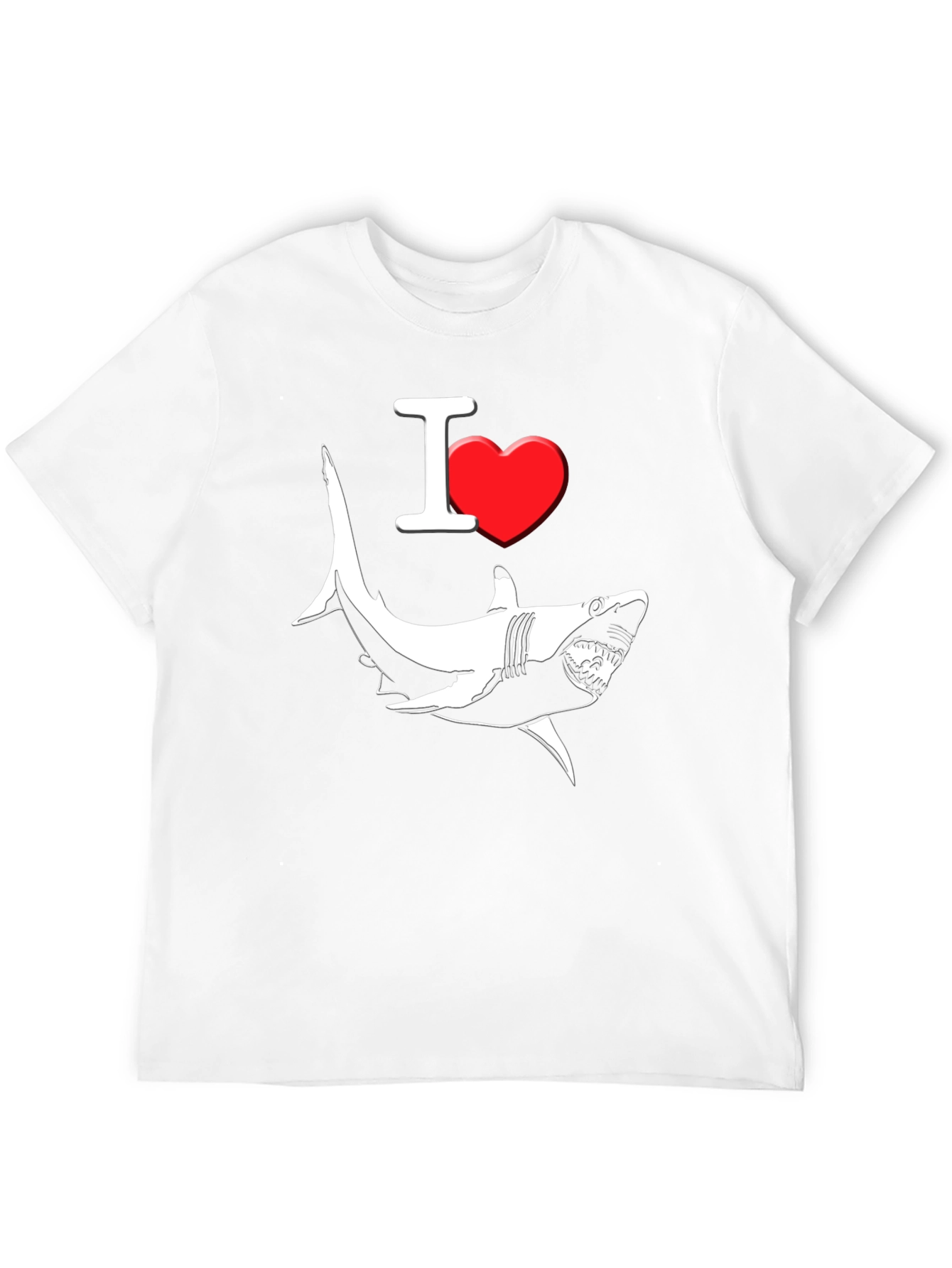 I Love Sharks Graphic T-Shirt