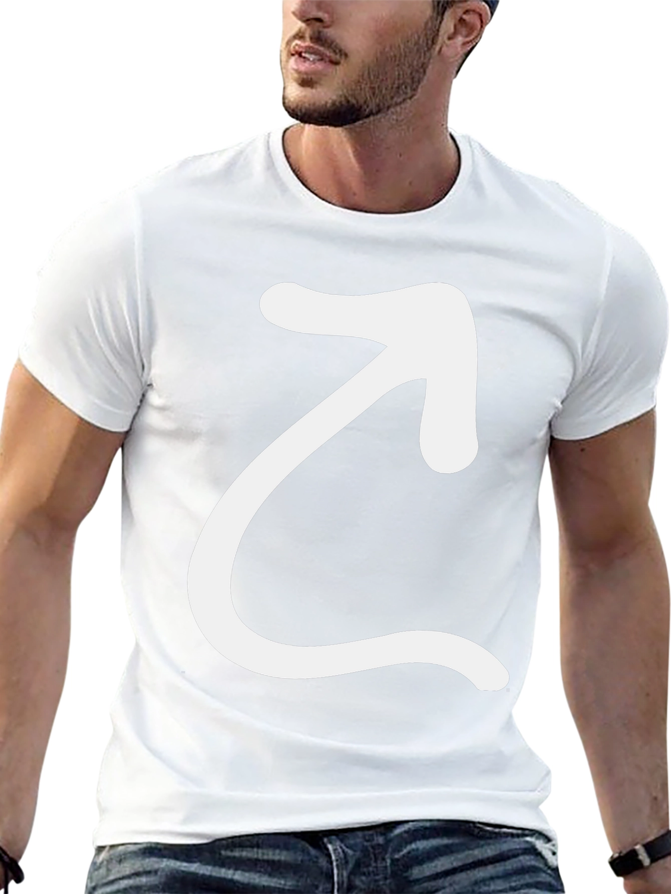 Arrow Graphic Black T-Shirt - Modern Casual Tee