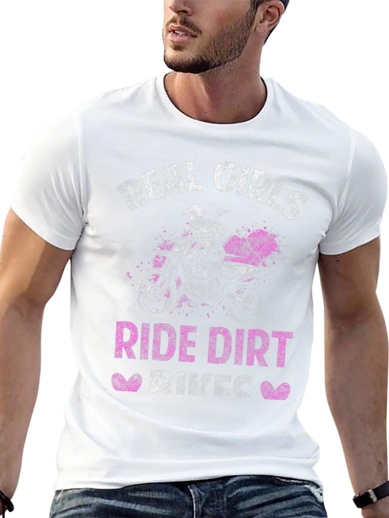 Real Girls Ride Dirt Bikes Black T-Shirt