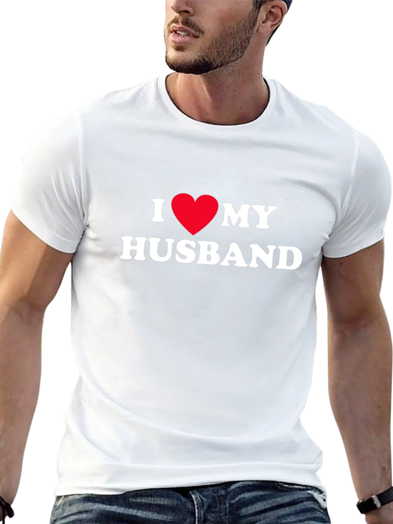 I Heart My Husband Tee - Black
