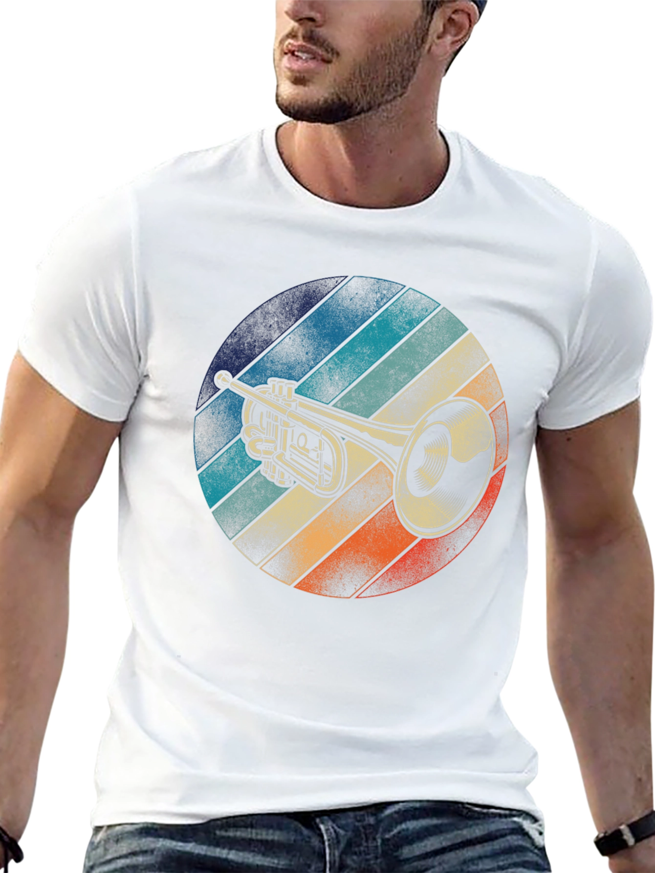 Retro Trumpet T-Shirt - Cool Musical Instrument Tee