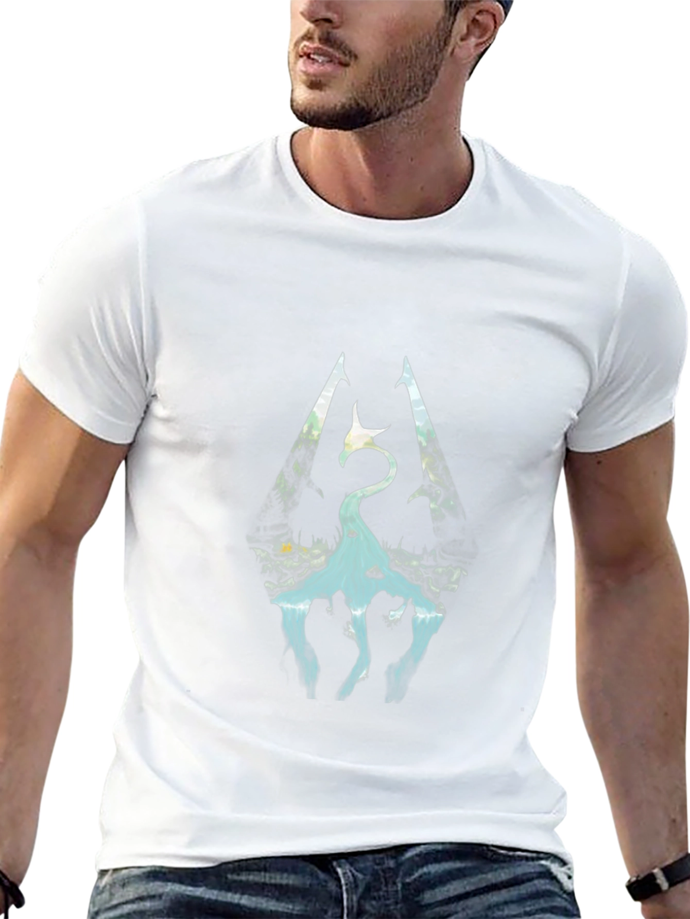 Skyrim Logo Graphic Black T-Shirt