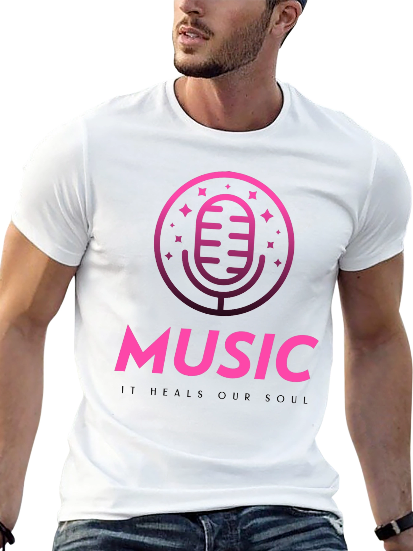 Music T-Shirt - Microphone Graphic