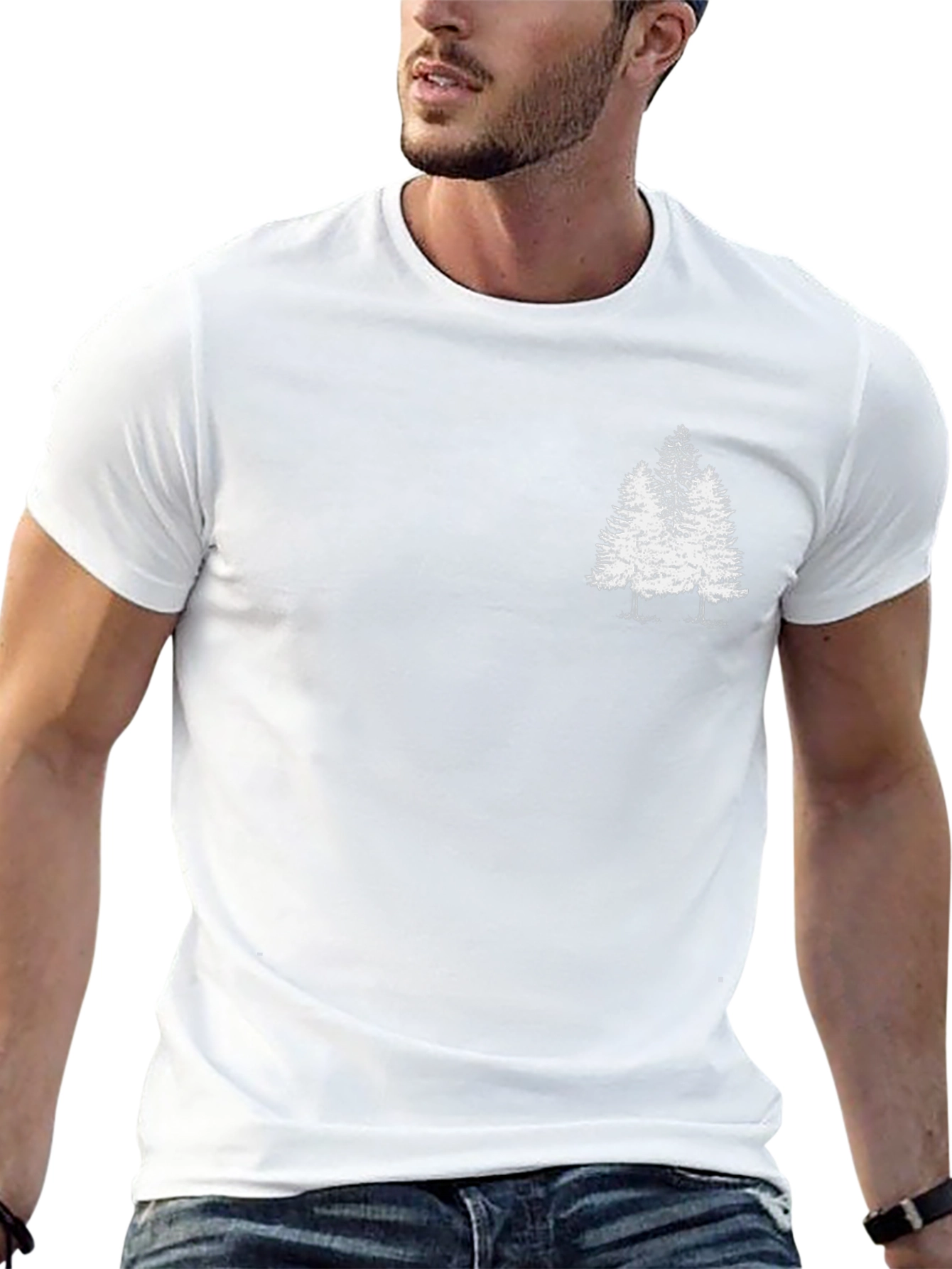 Evergreen Tree Graphic Tee - Classic Black T-Shirt