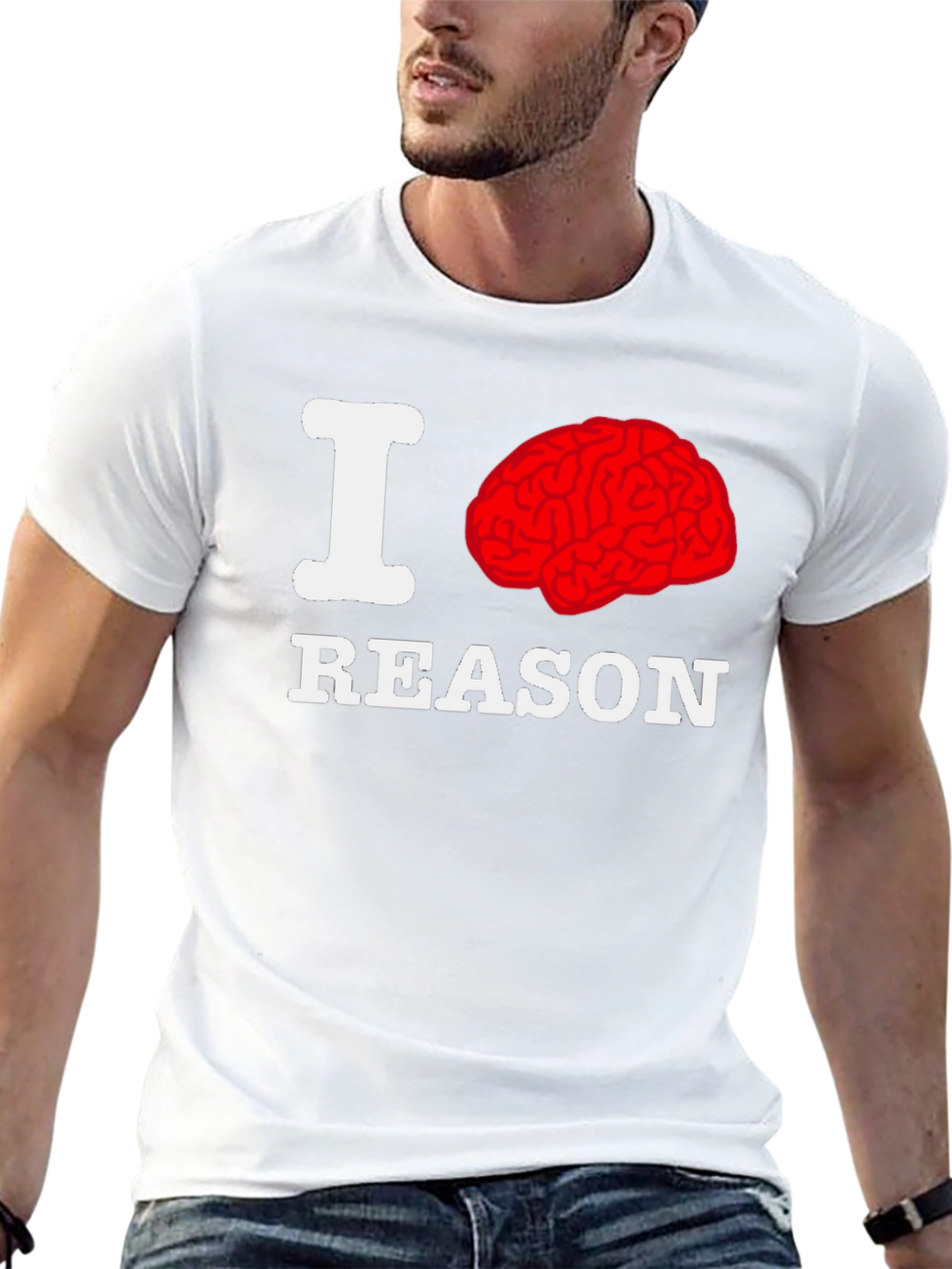 I Brain Reason Graphic T-Shirt - Black