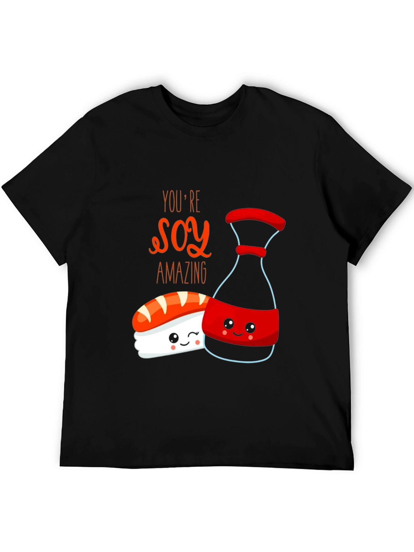 Soy Amazing Sushi Graphic Tee - Unisex Black T-Shirt
