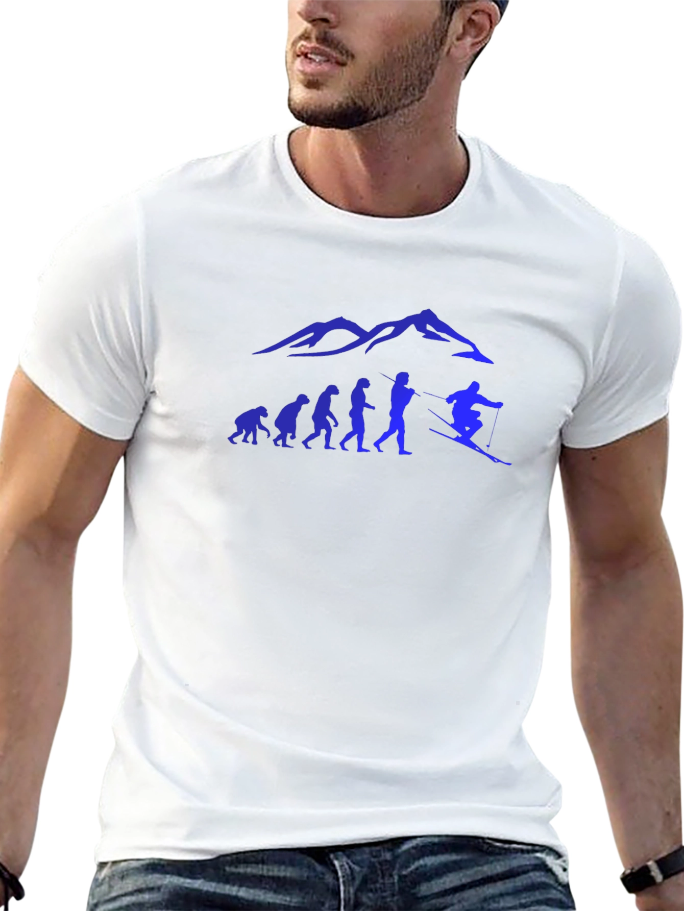 Evolution Ski T-Shirt - Black Cotton