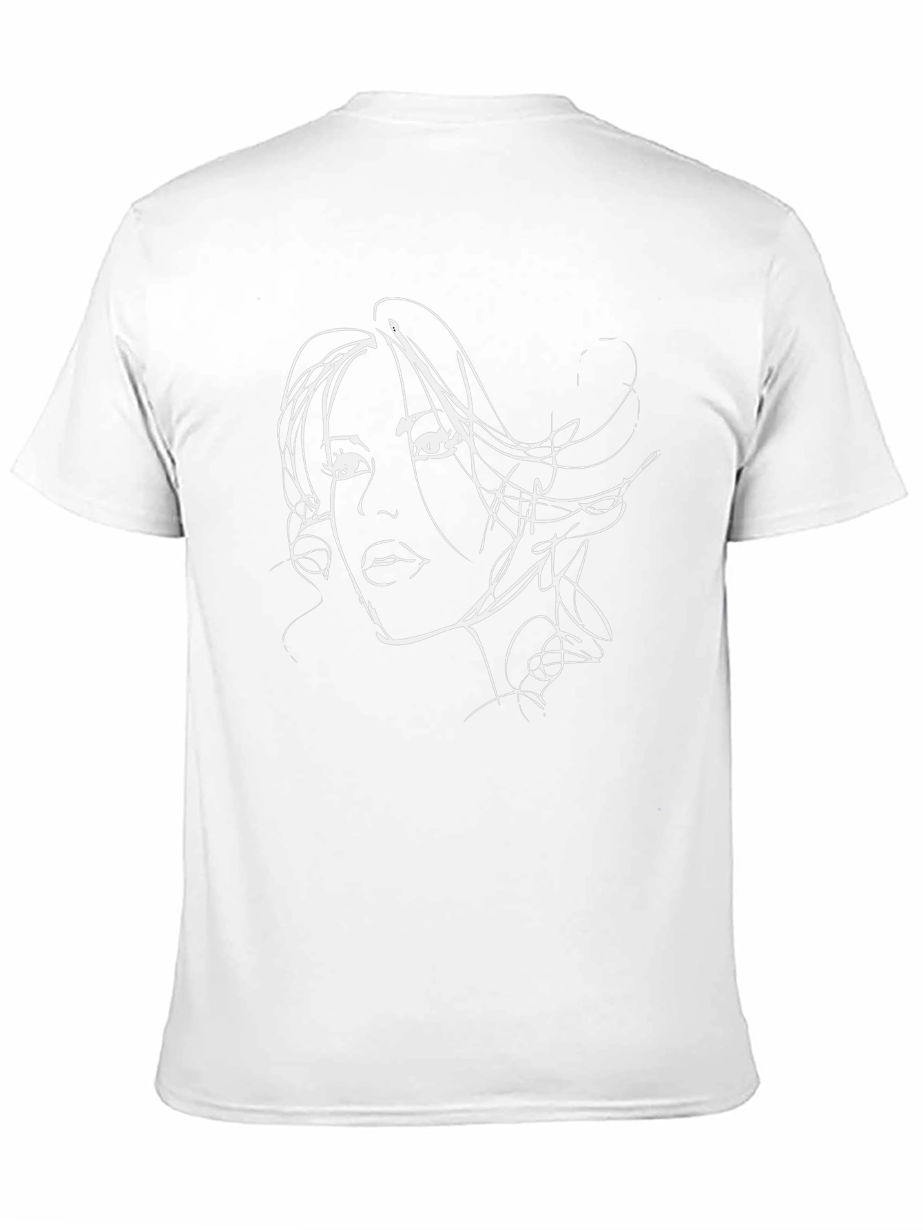 Abstract Woman Graphic Black T-Shirt
