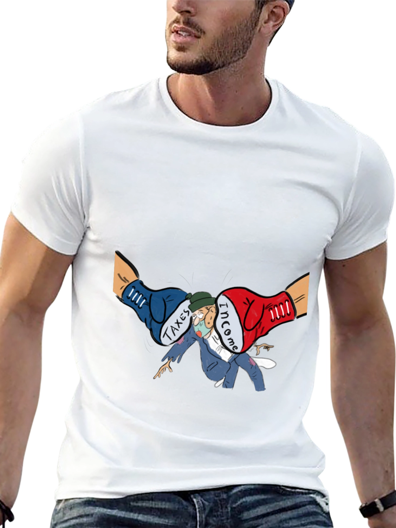 Income Tax Cartoon Graphic T-Shirt