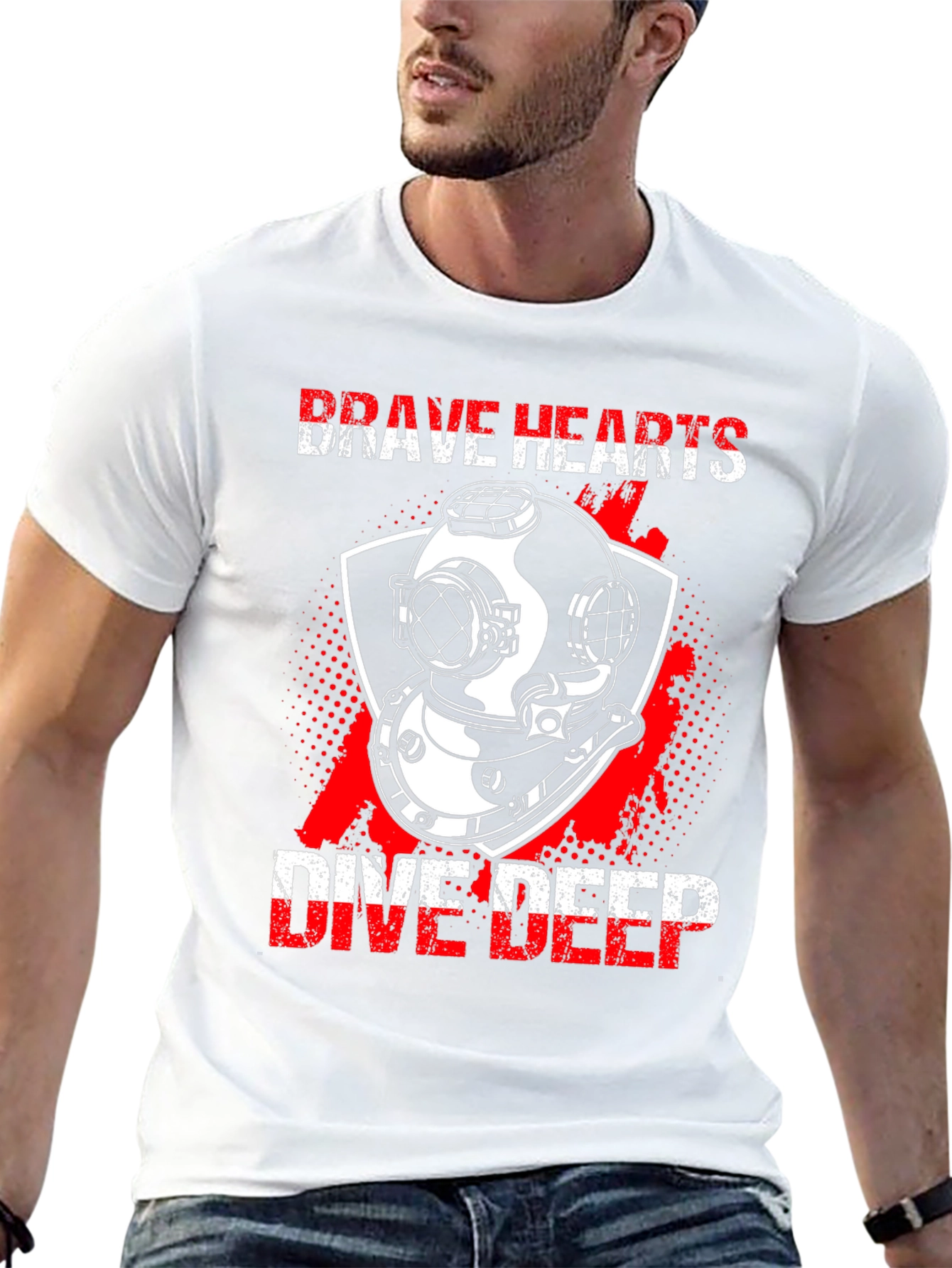 Brave Hearts Dive Deep Black T-Shirt