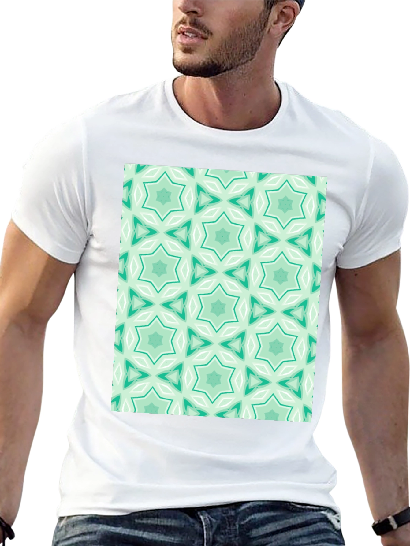 Patterned Graphic Print Tee