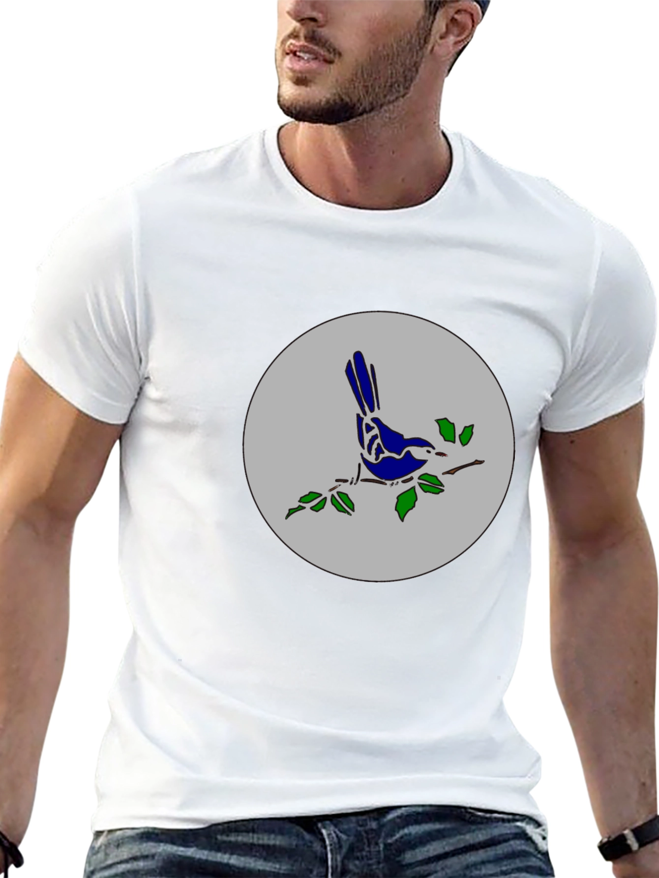 Bird on Branch Graphic Tee - Stylish Casual Top