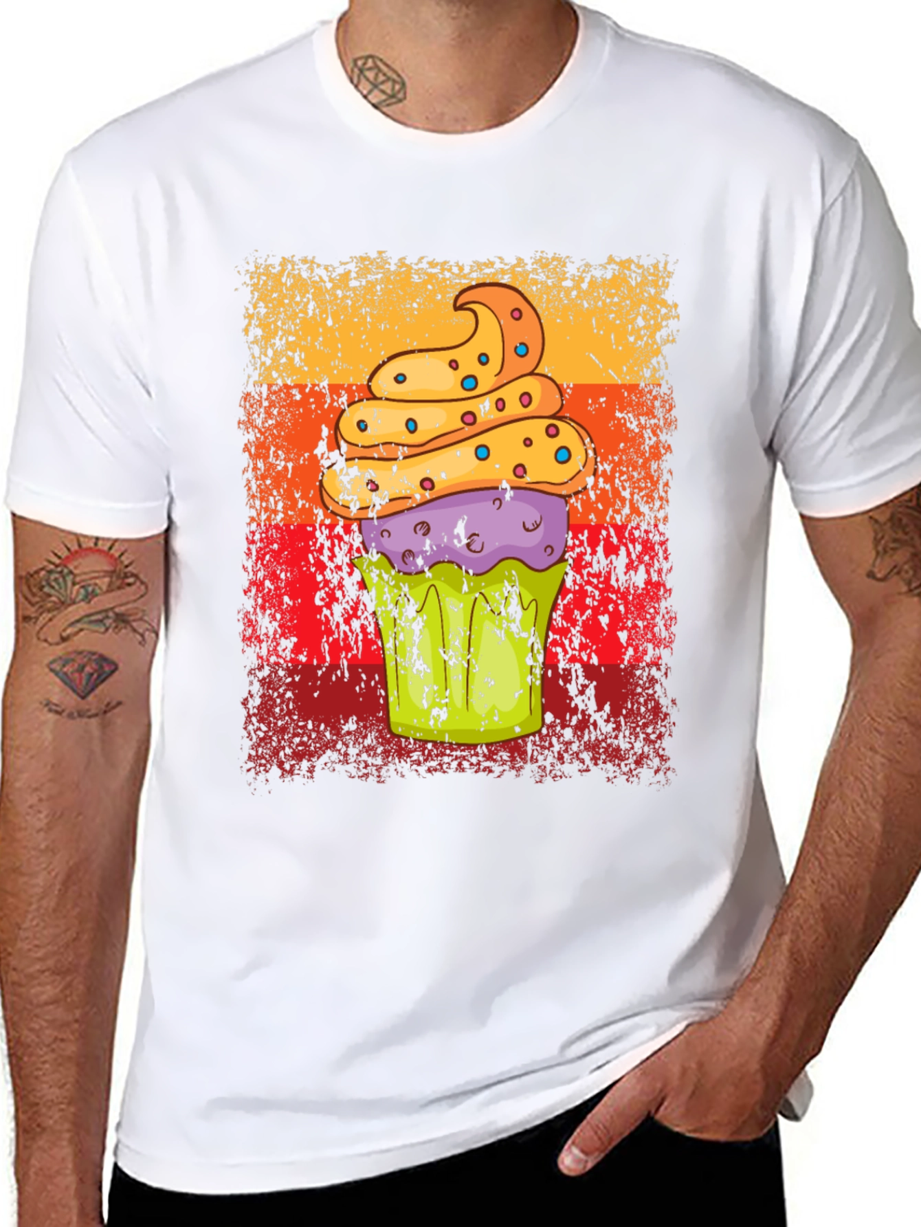Cupcake Graphic Mens T-Shirt