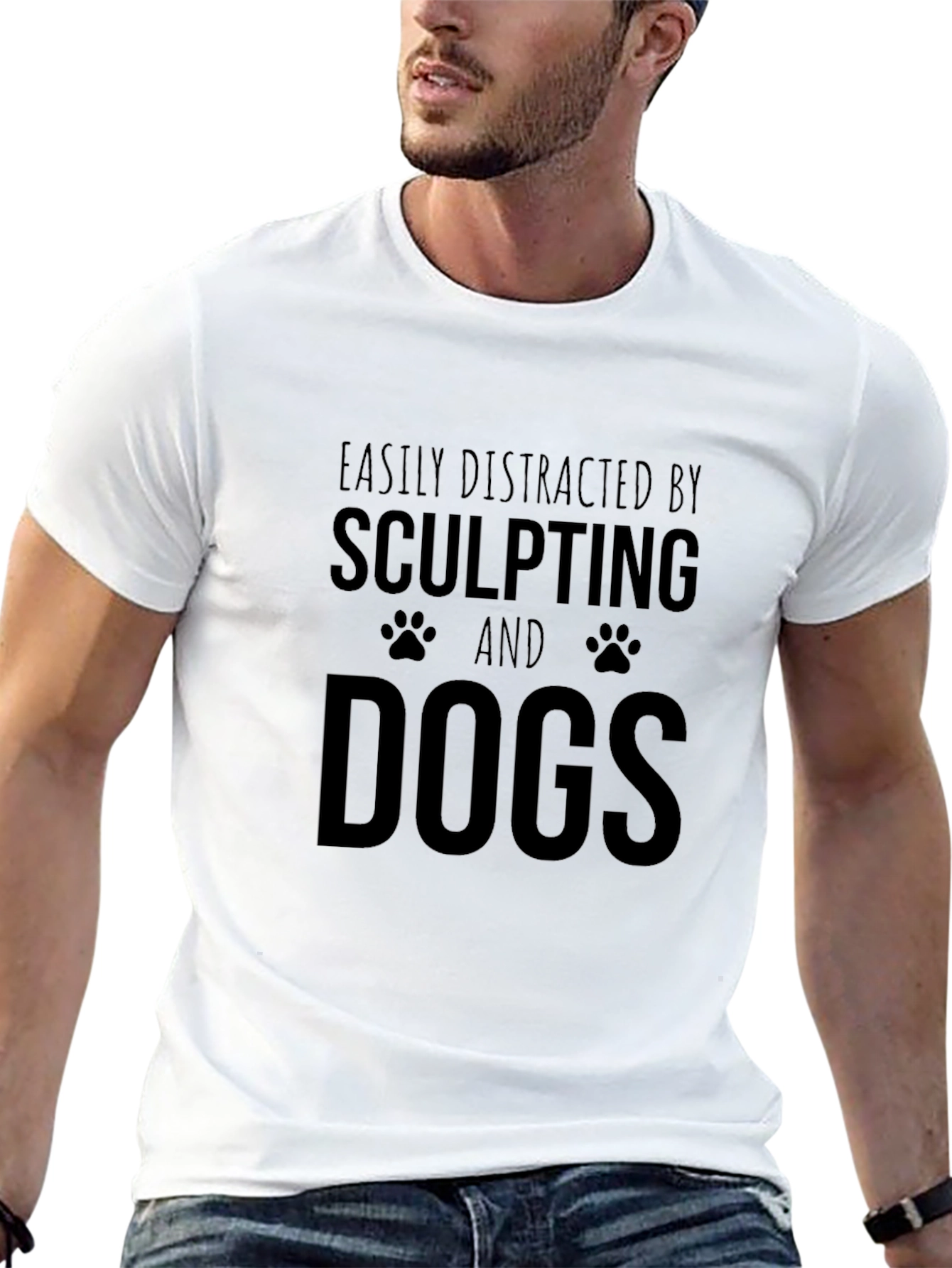 Sculpting and Dogs T-Shirt - Funny Pet Lover Tee