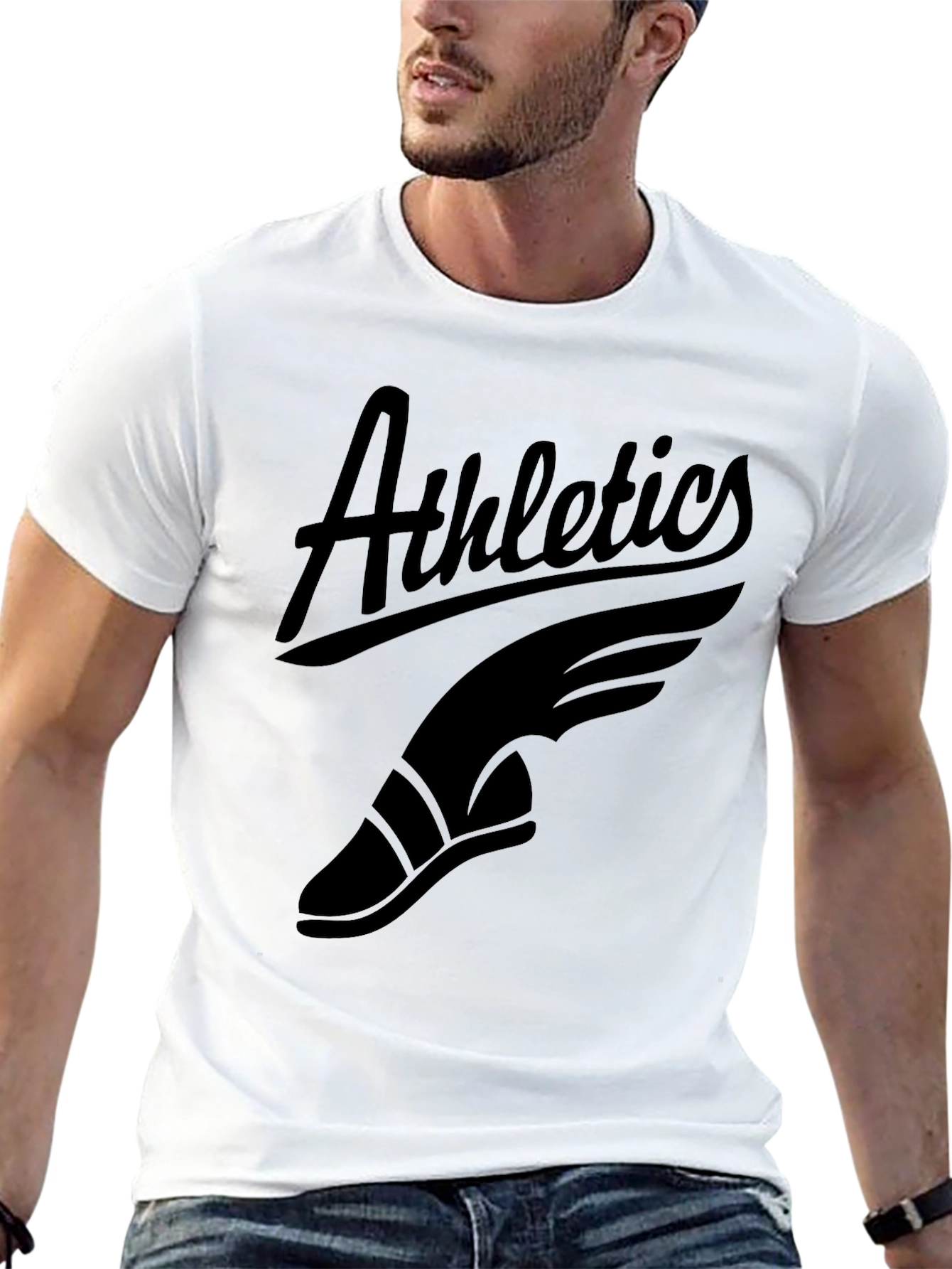 Athletics Graphic T-Shirt - Winged Shoe Design