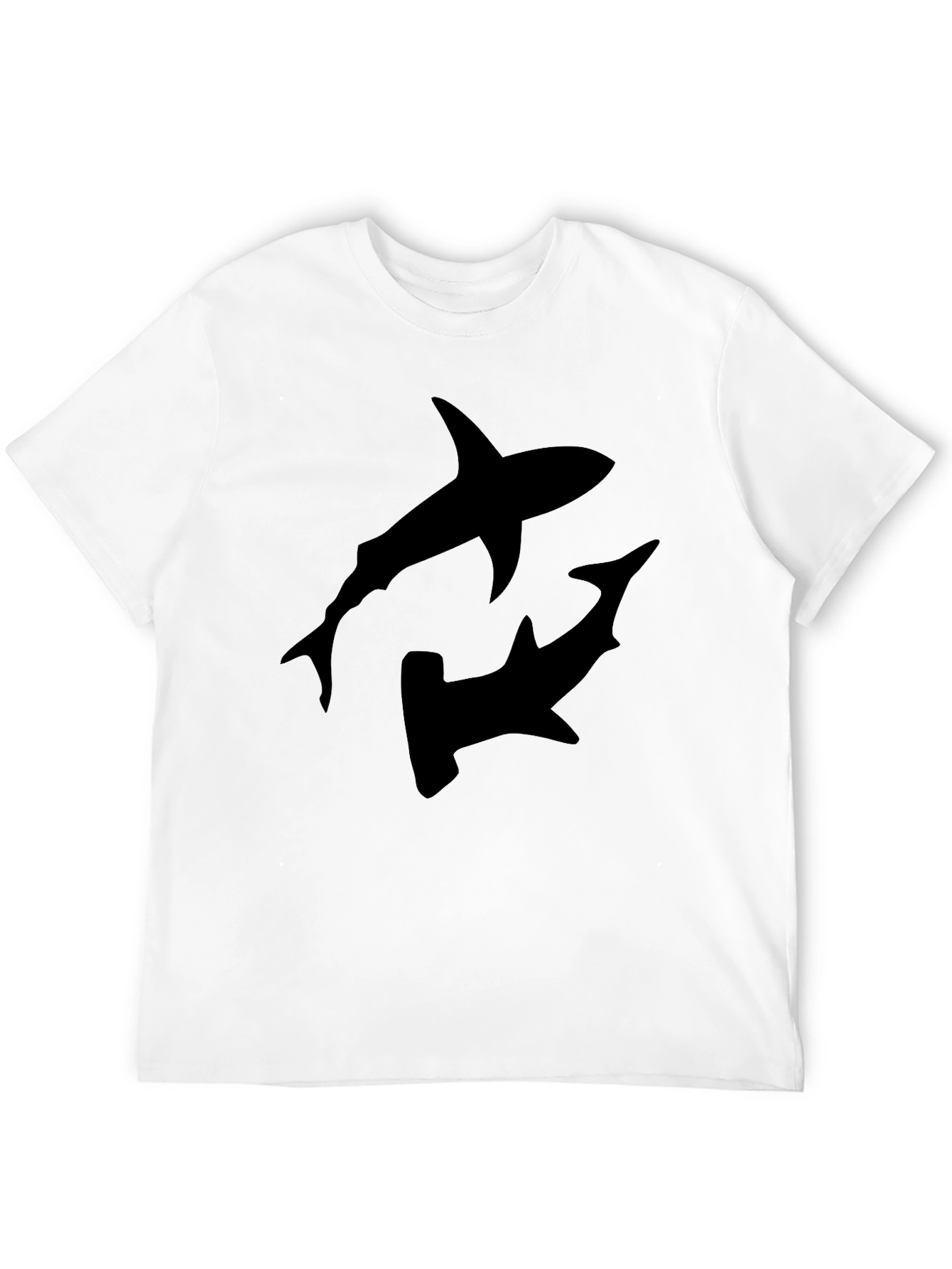 Mens Black Shark Graphic T-Shirt