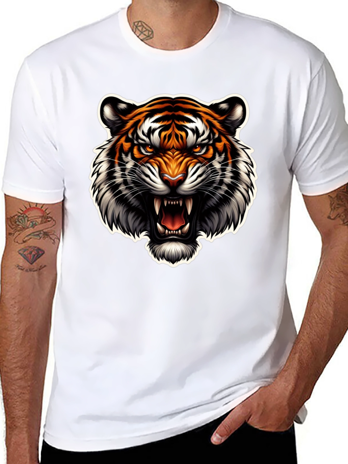 Tiger Graphic Black T-Shirt