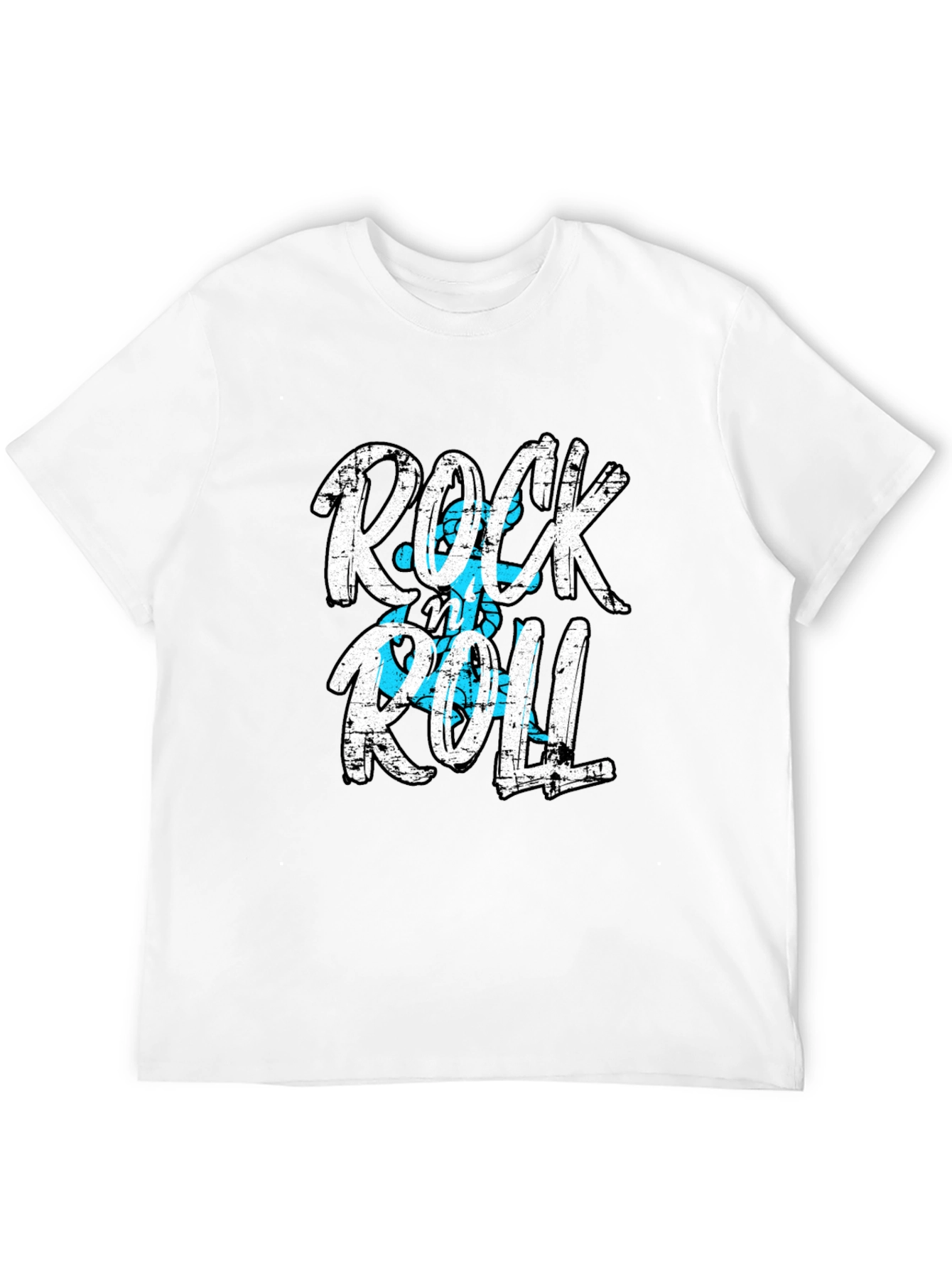Rock and Roll Graphic Print Black T-Shirt