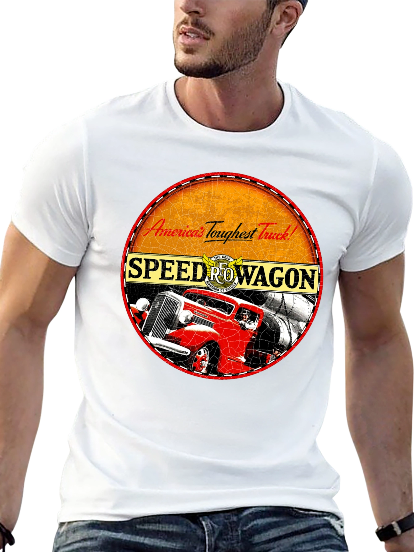 Speed Rowagon Retro Truck Graphic T-Shirt