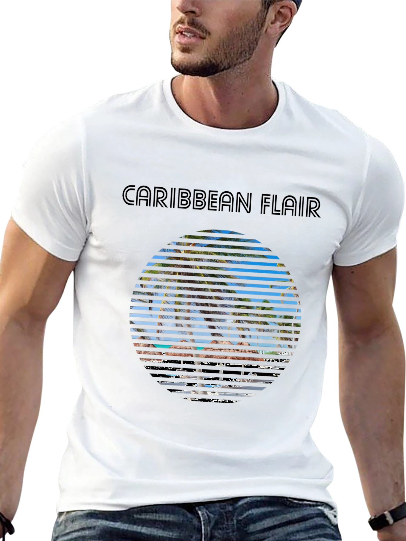 Caribbean Flair T-Shirt - Tropical Design