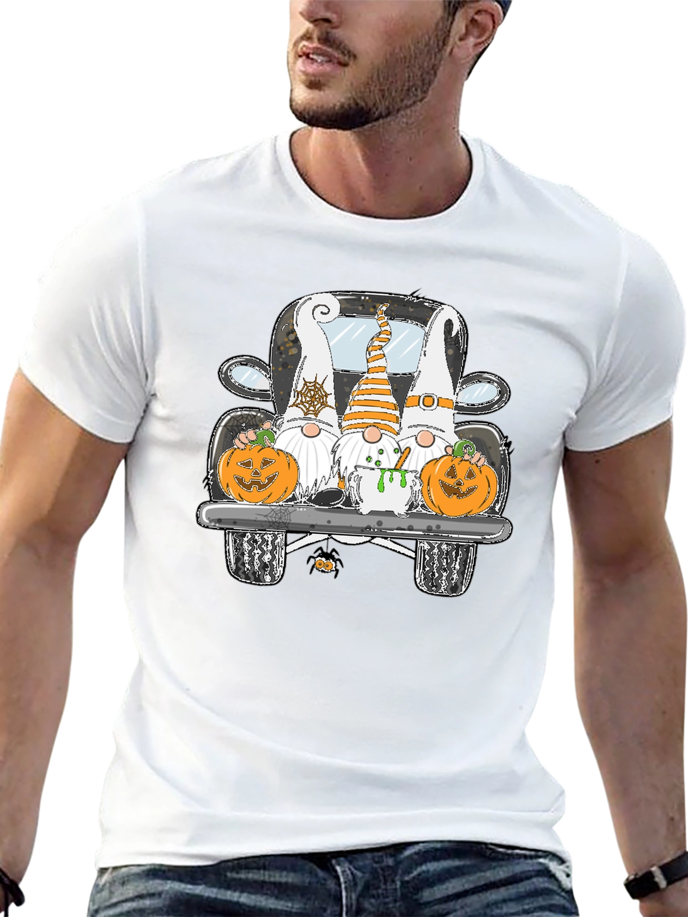 Halloween Gnomes Truck T-Shirt