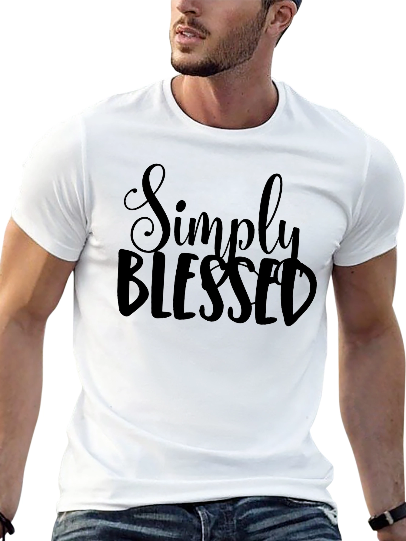 Simply Blessed Black Graphic T-Shirt