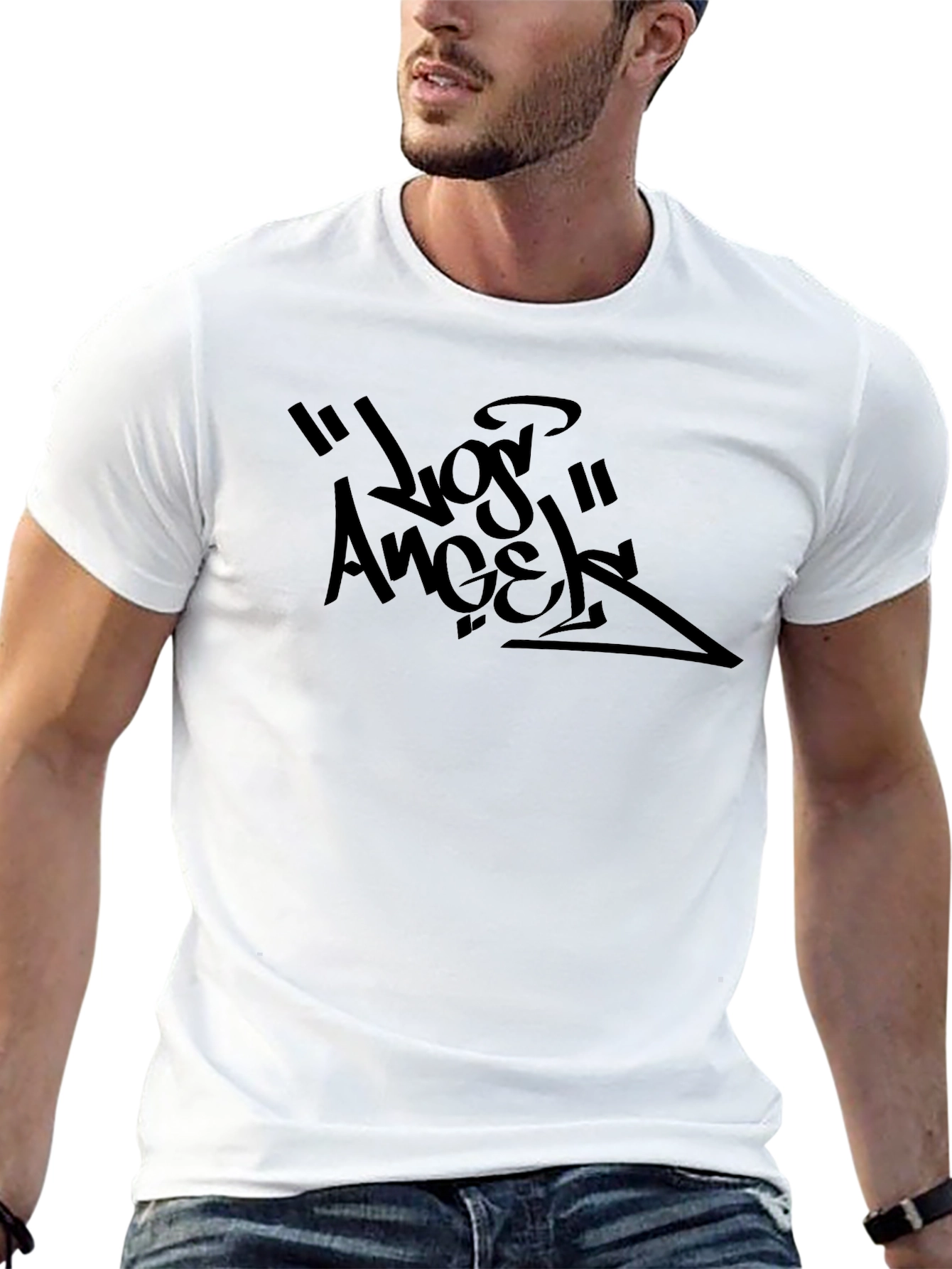Los Angeles Graphic Print Black T-Shirt