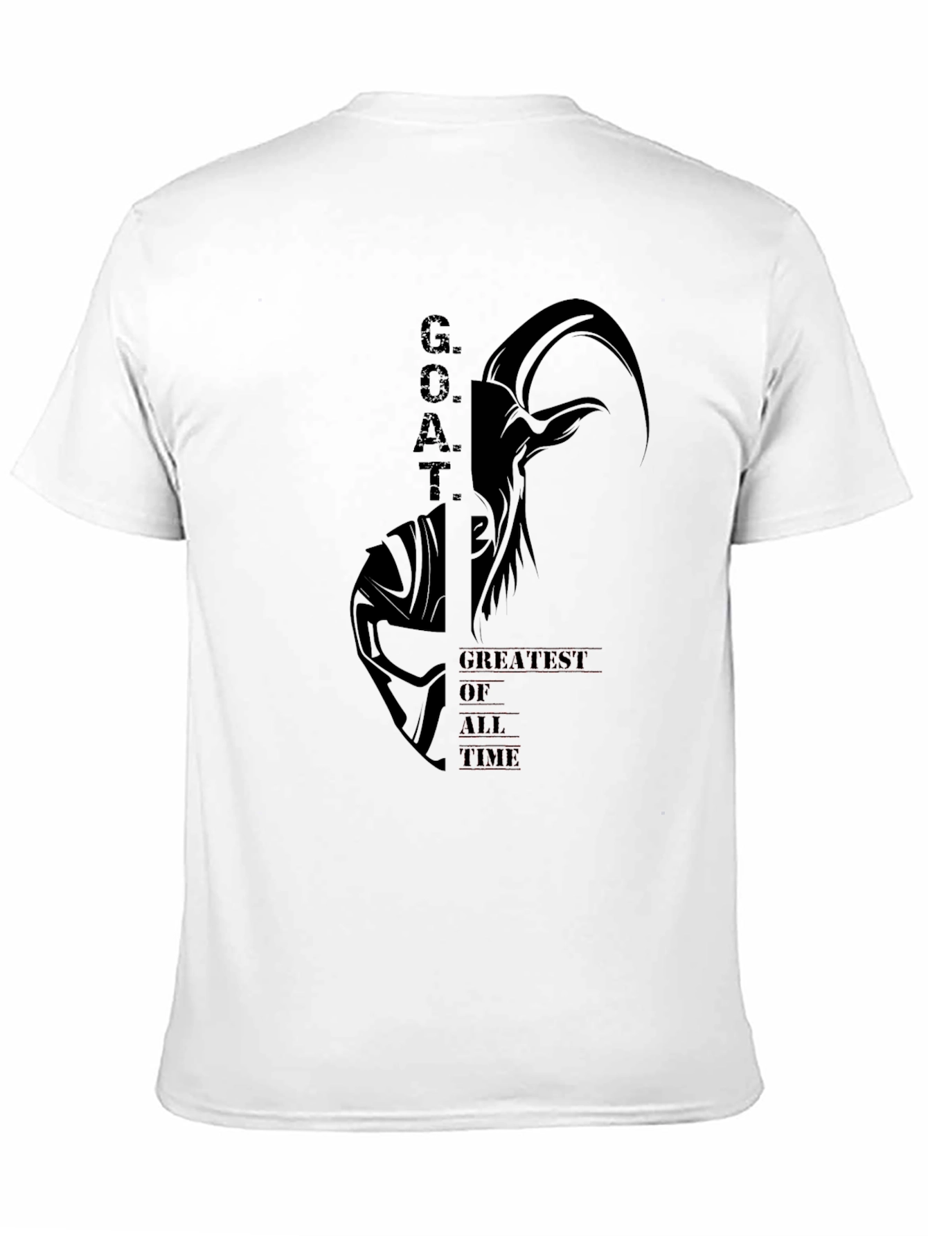 GOAT Greatest of All Time Black Graphic Tee