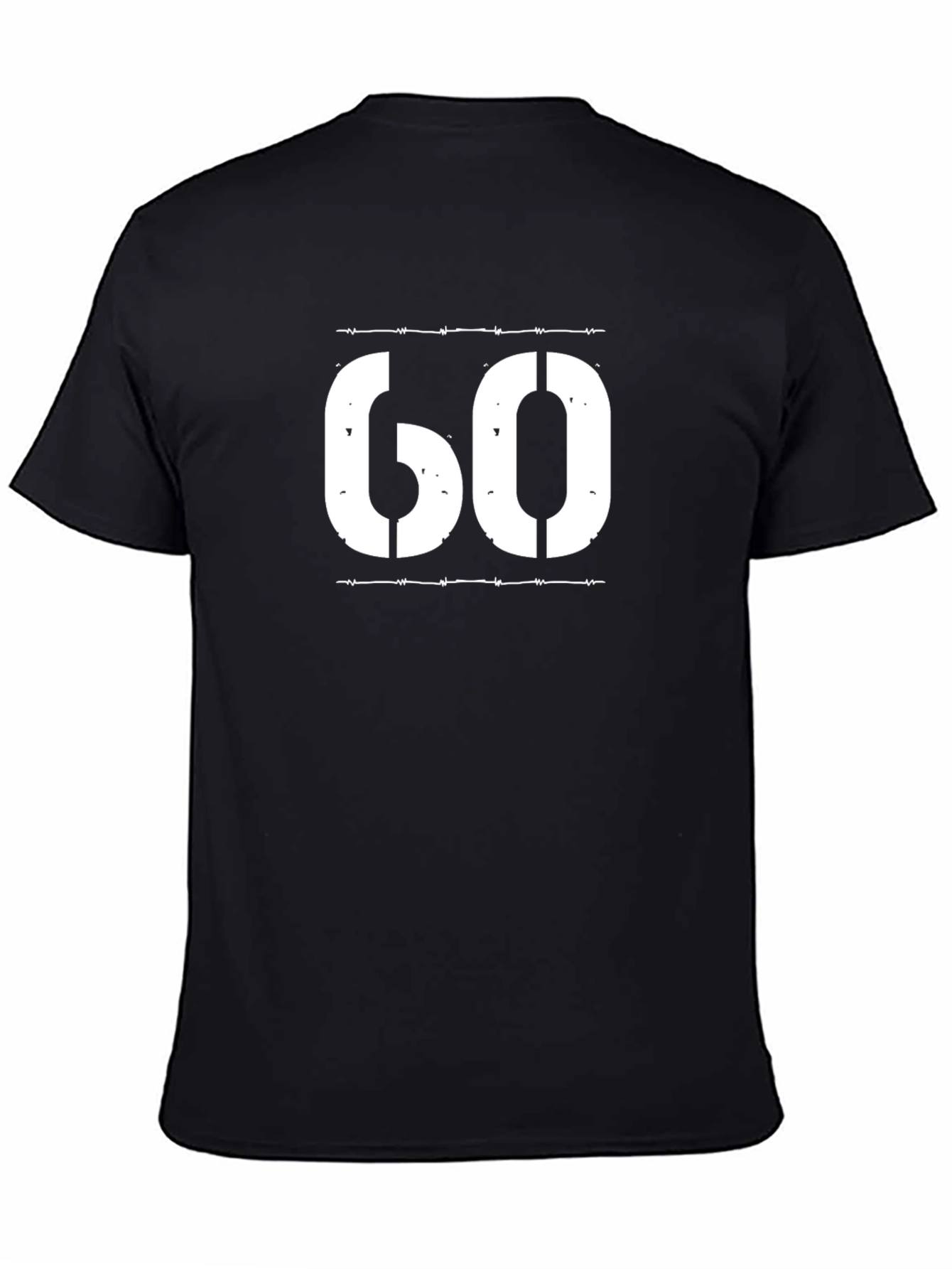 60th Birthday T-Shirt - Black Cotton Graphic Tee