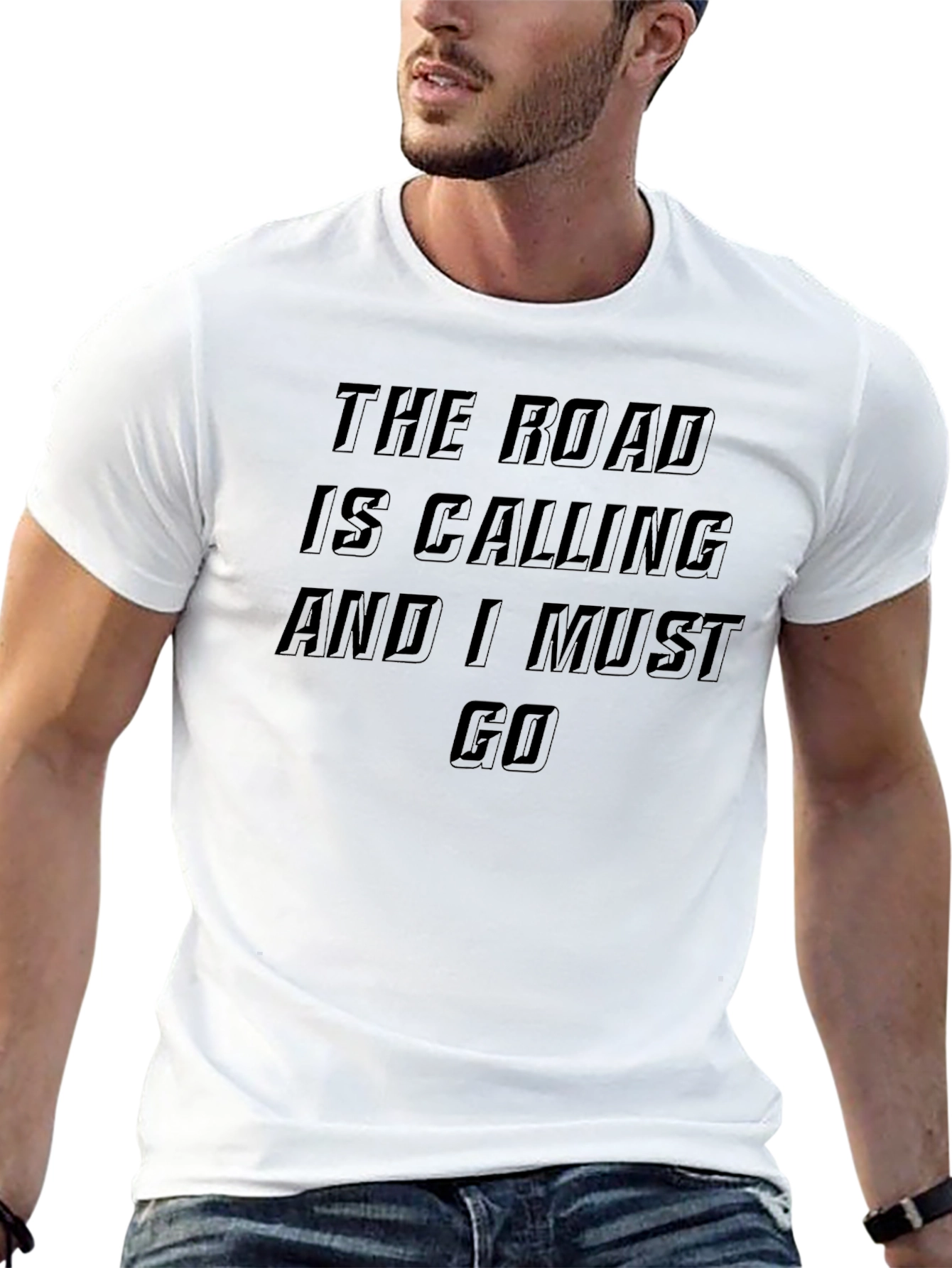The Road Is Calling T-Shirt - Black
