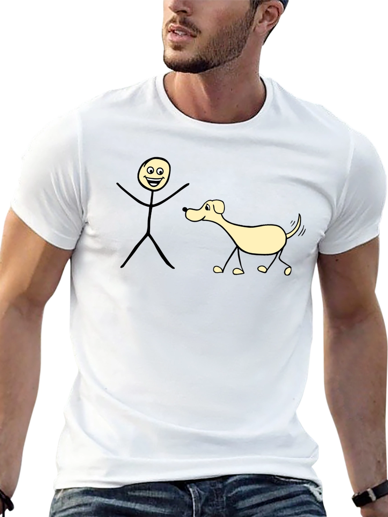 Funny Stick Figure Dog T-Shirt