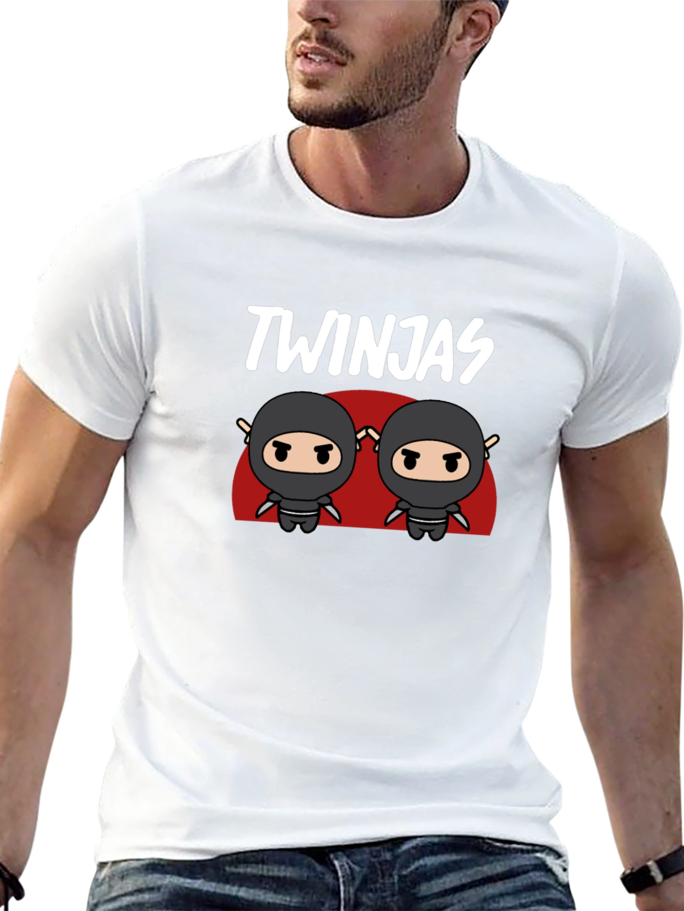 Twinjas Ninja Cartoon Graphic T-Shirt