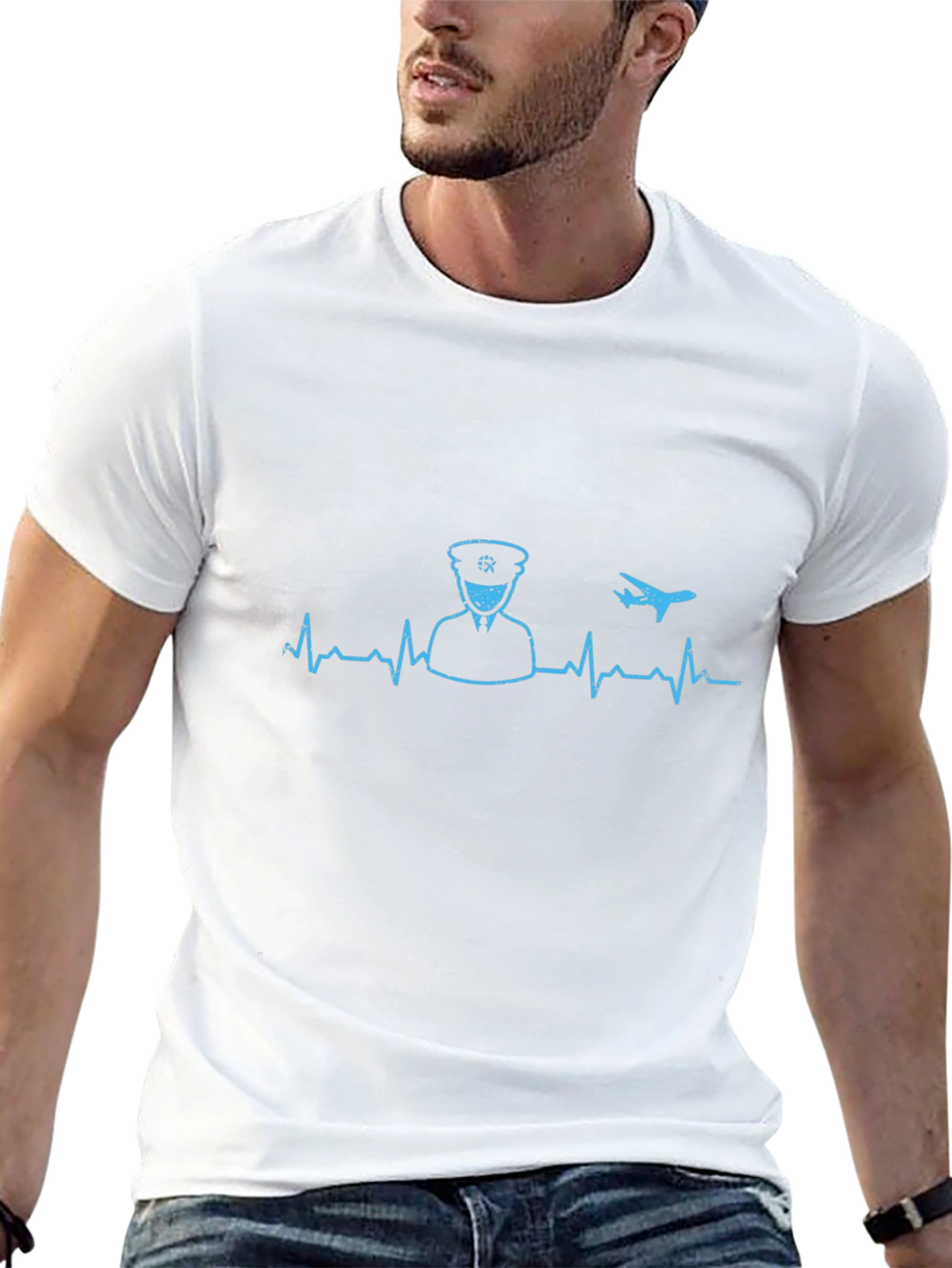 Pilot Heartbeat T-Shirt - Aviation Tee