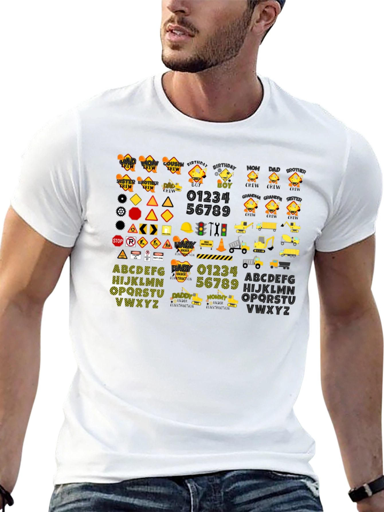 Construction Theme Alphabet & Number T-Shirt