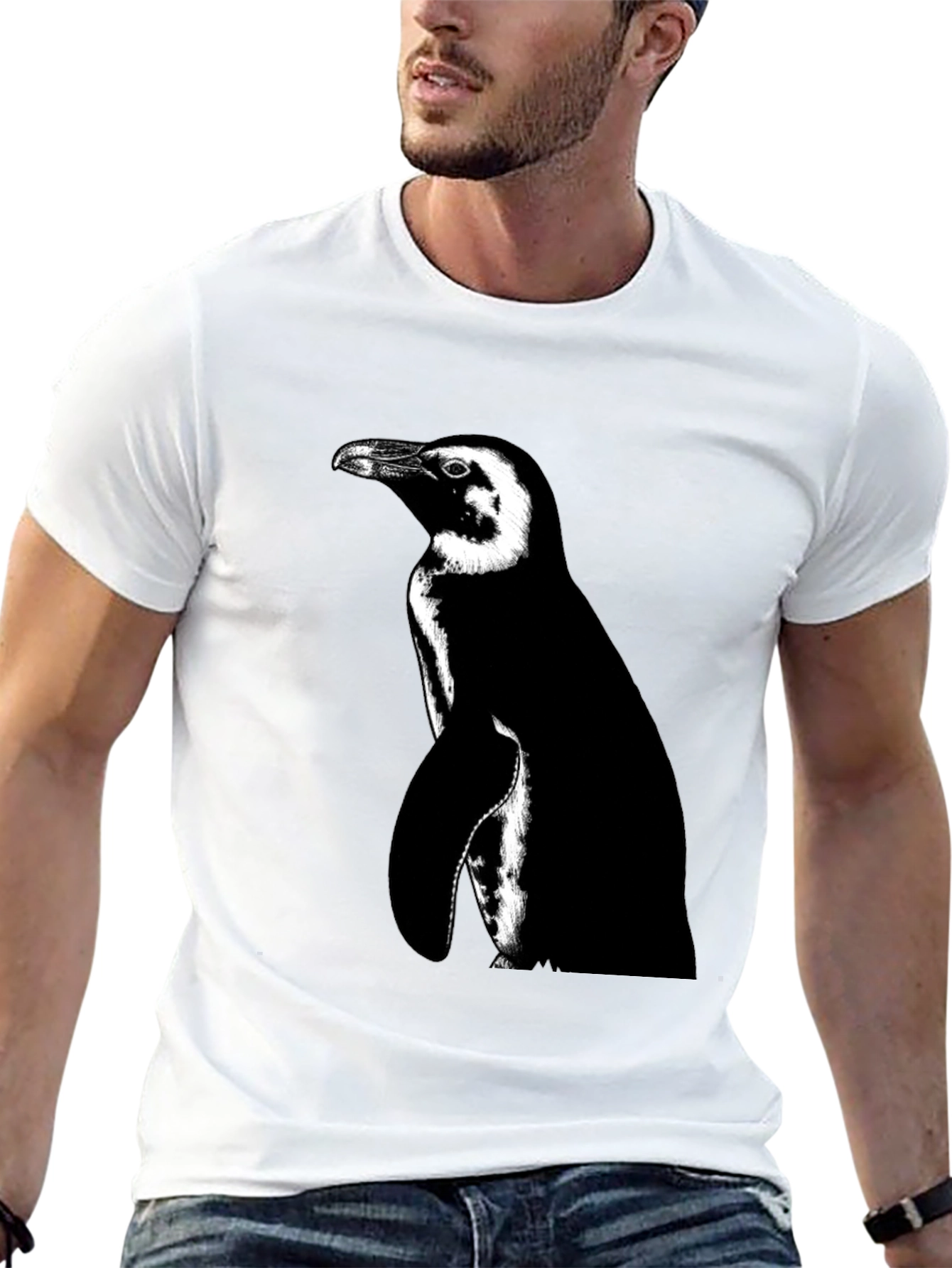 Penguin Graphic Black T-Shirt - Stylish Casual Wear