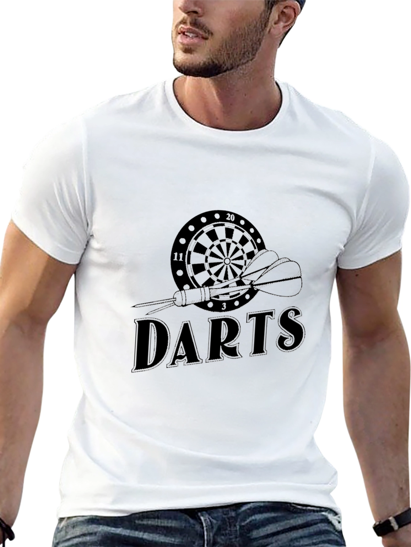 Mens Black Darts T-Shirt