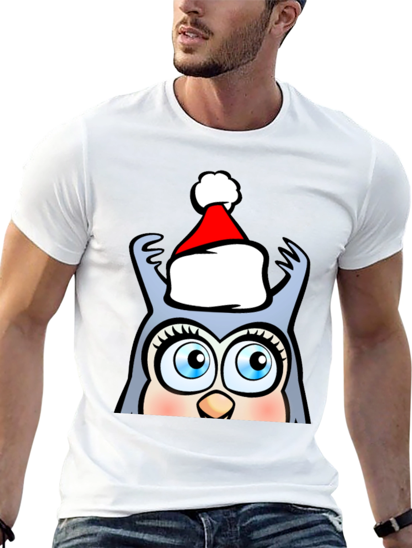 Festive Owl T-Shirt - Holiday Cheer