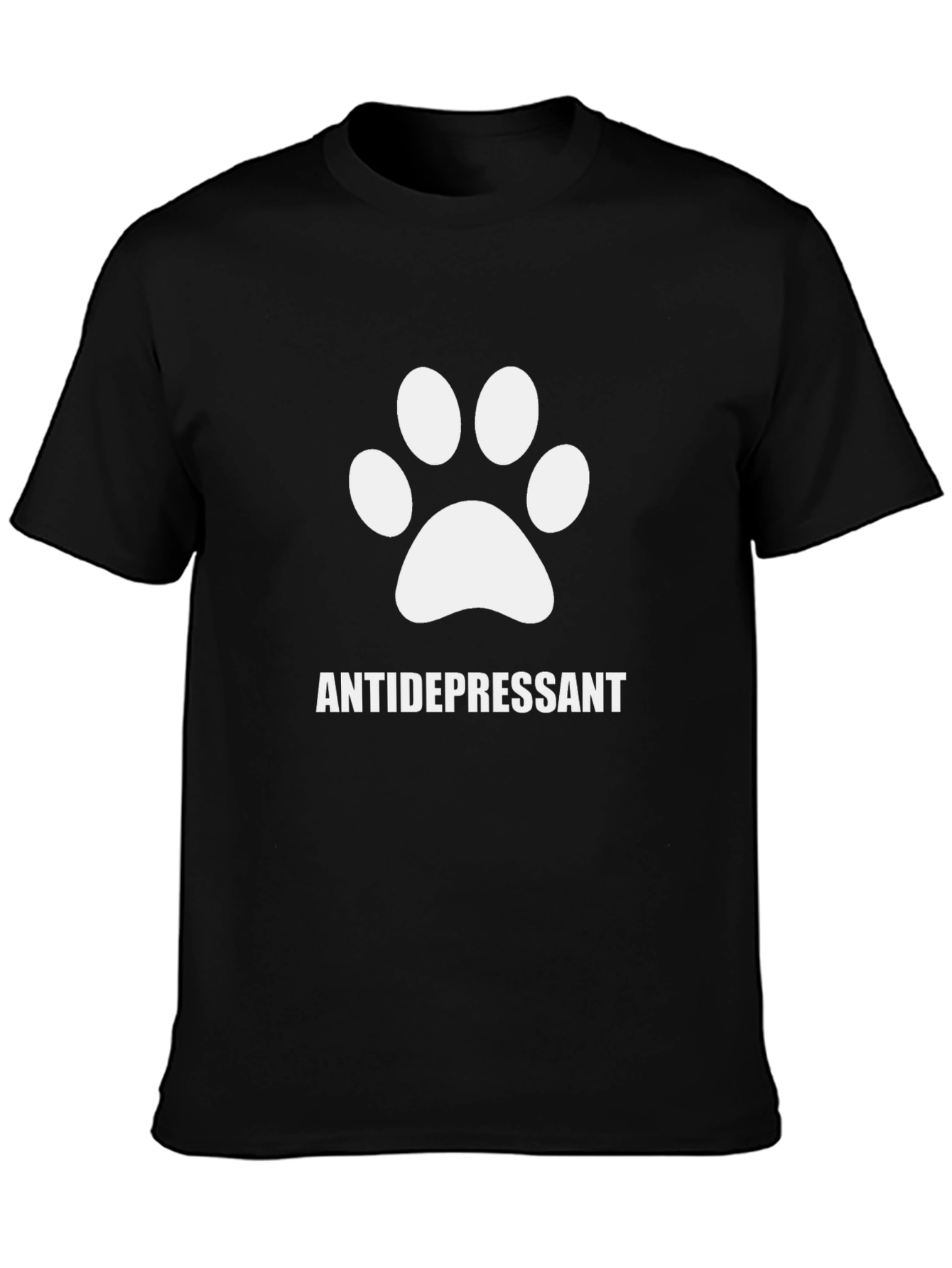 Antidepressant Dog Paw Print T-Shirt - Unisex