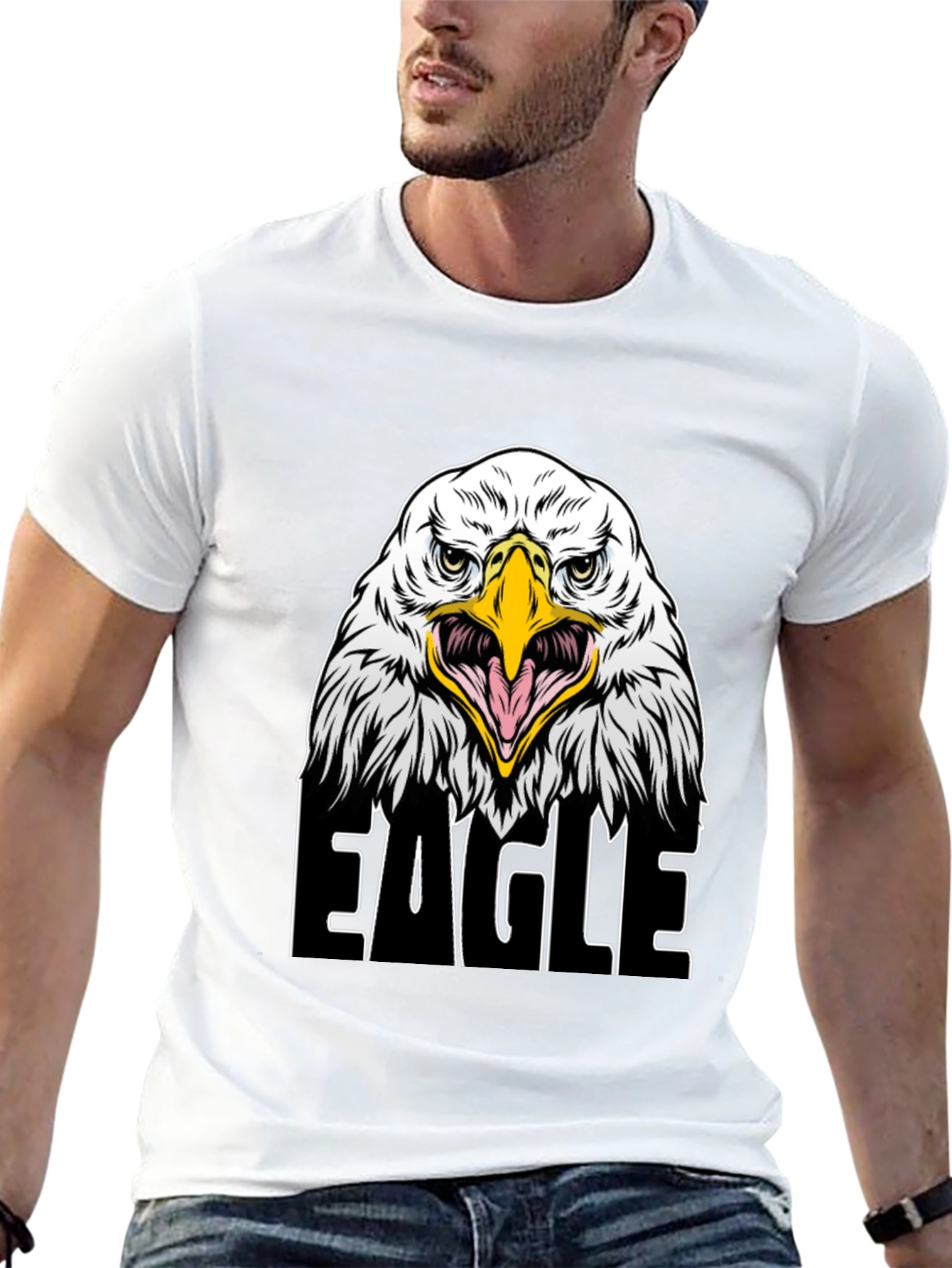 Eagle Graphic Black T-Shirt for Men