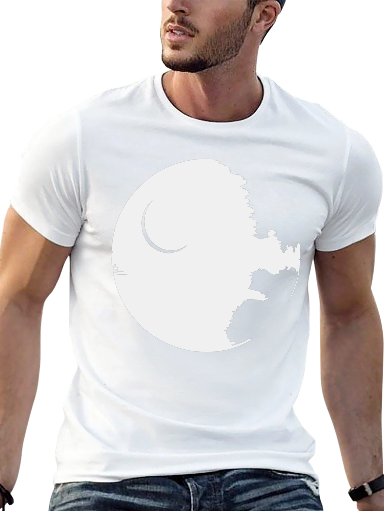 Death Star Graphic Tee - Black Cotton Blend